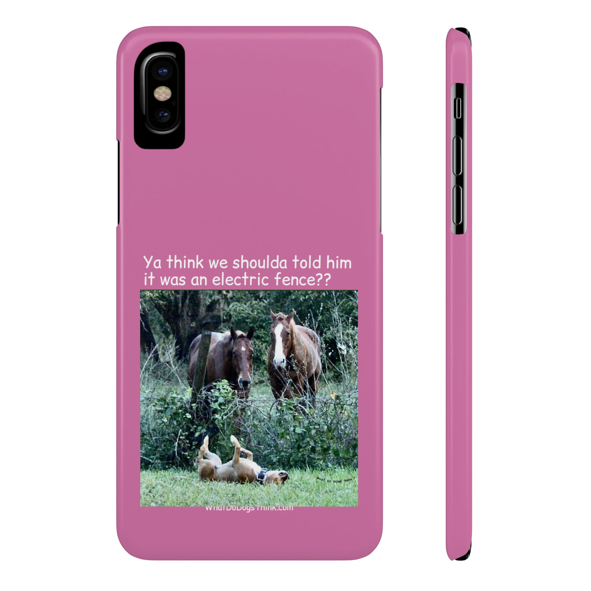 Electric Fence Pink Slim Phone Case