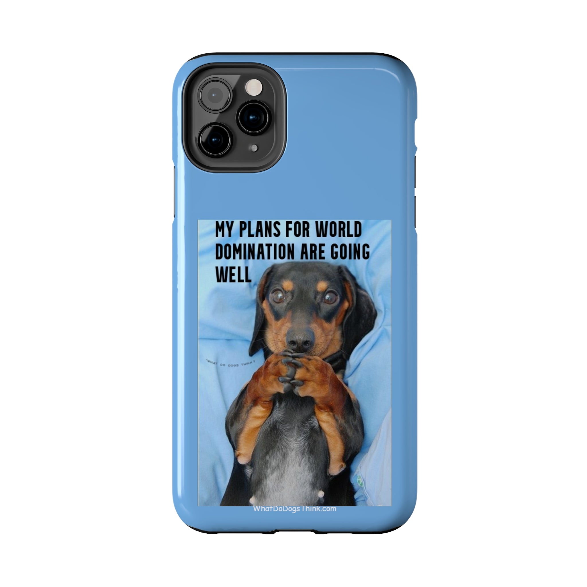 World Domination Blue Tough Phone Cases