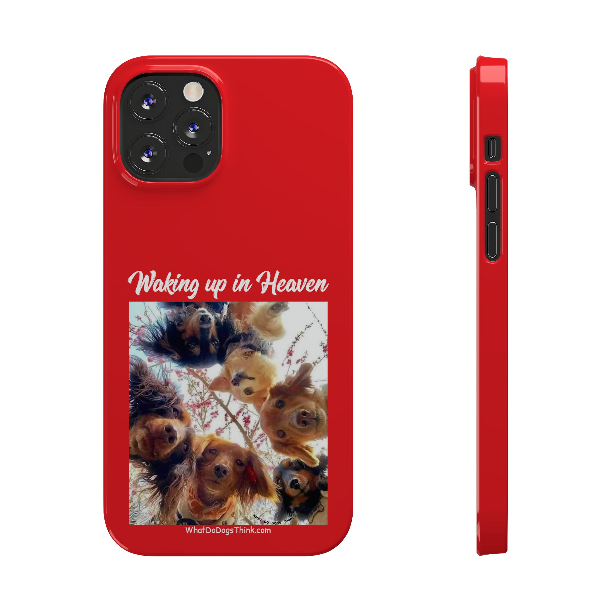Waking Up In Heaven Red Slim Phone Cases