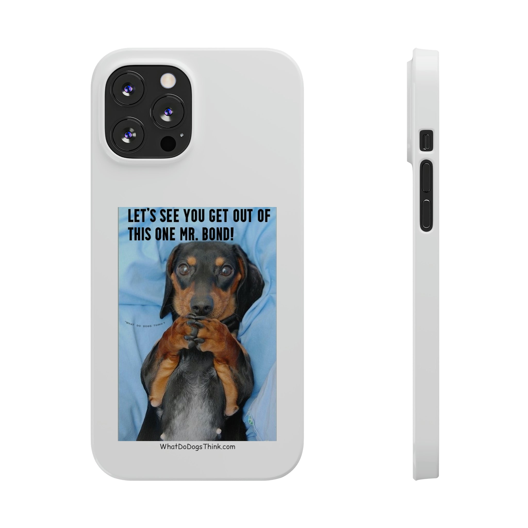 Mr. Bond White Slim Phone Cases