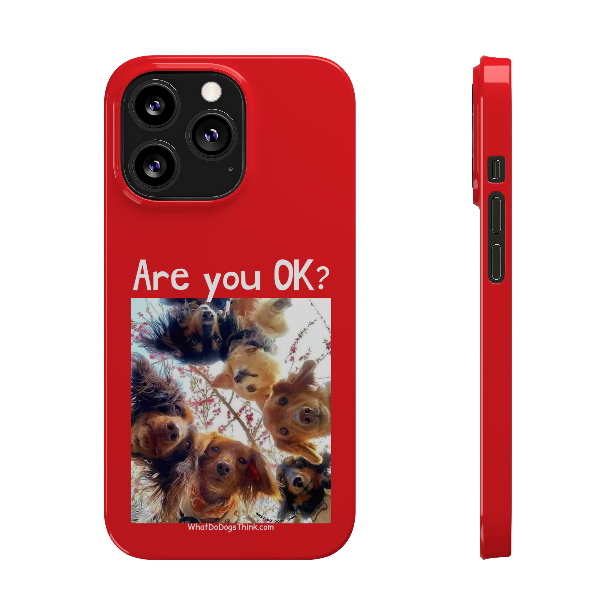 Are you OK? Red Slim Phone Cases