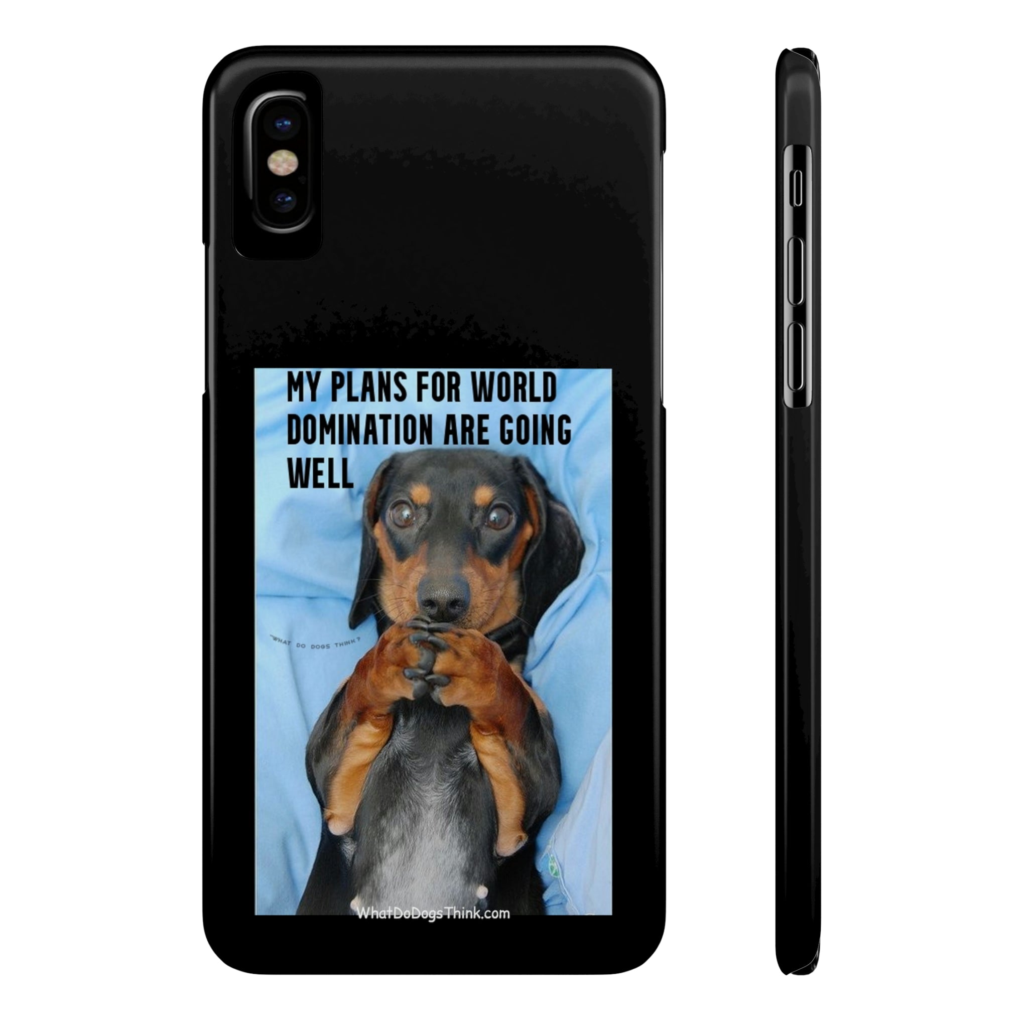 World Domination Black Slim Phone Cases