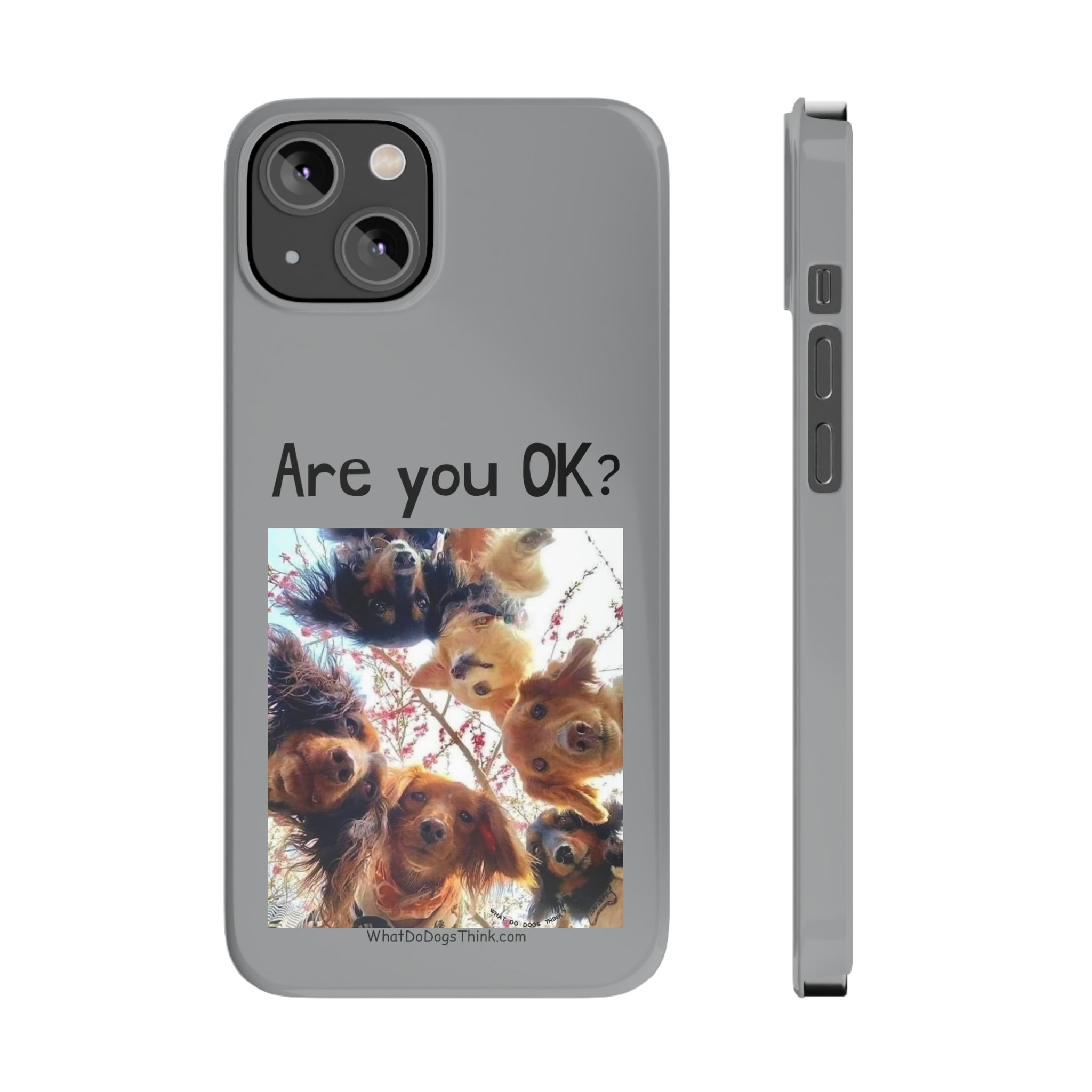 Are you OK? Grey Slim Phone Cases
