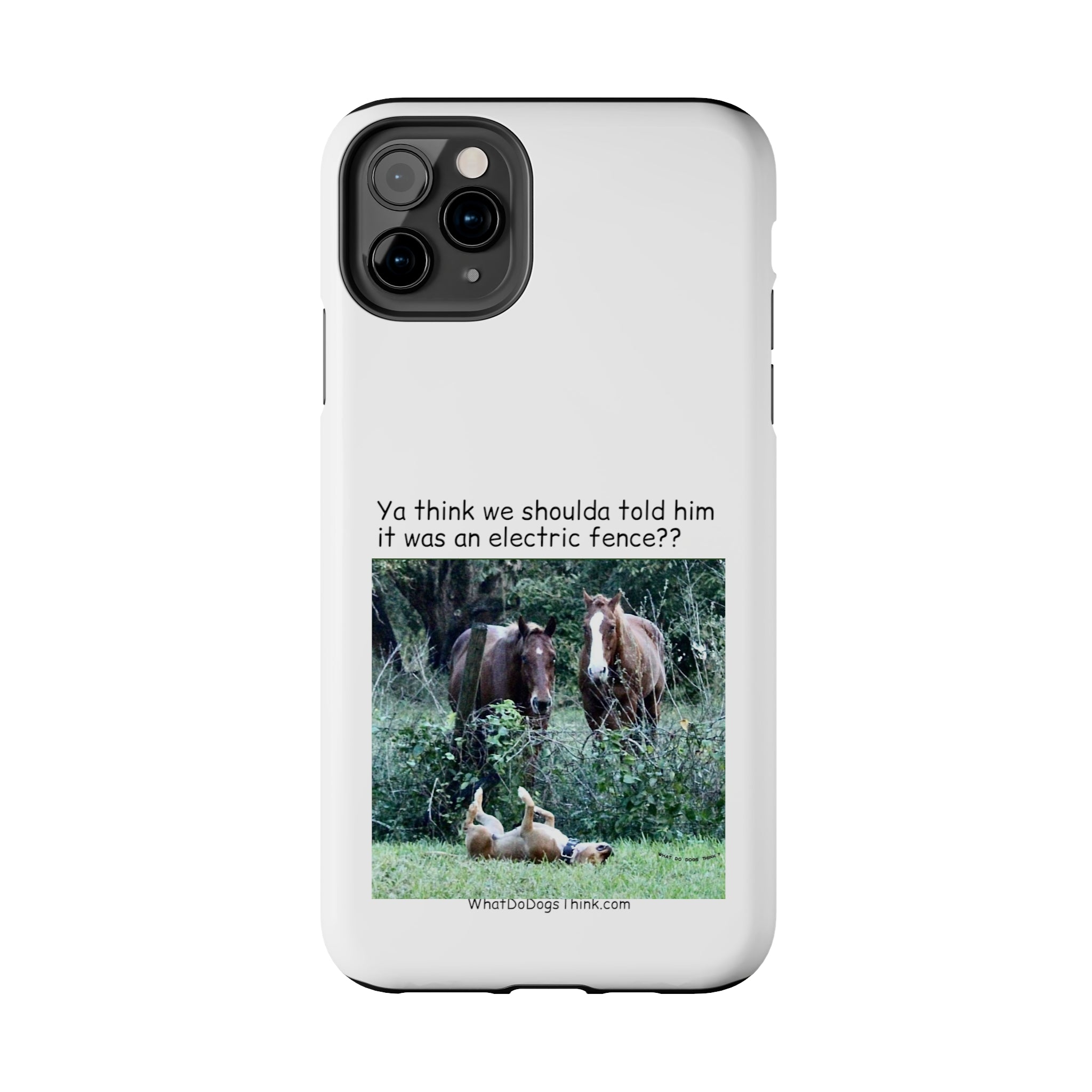Electric Fence White Tough Phone Cases