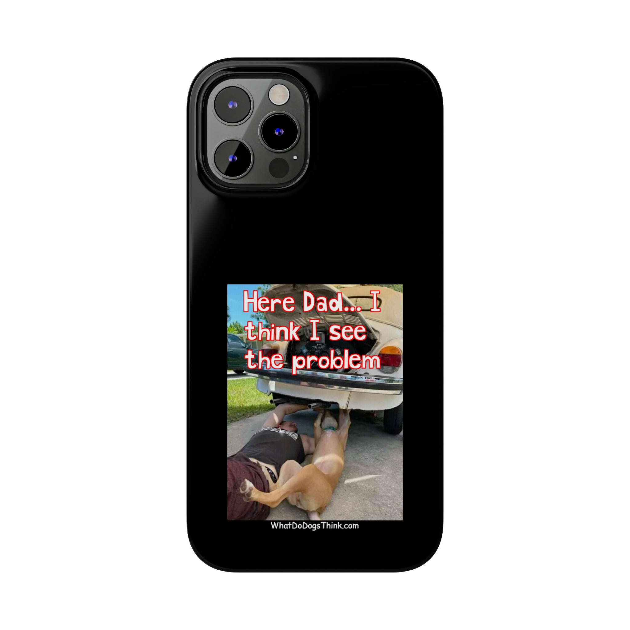Here Dad Black Slim Phone Cases