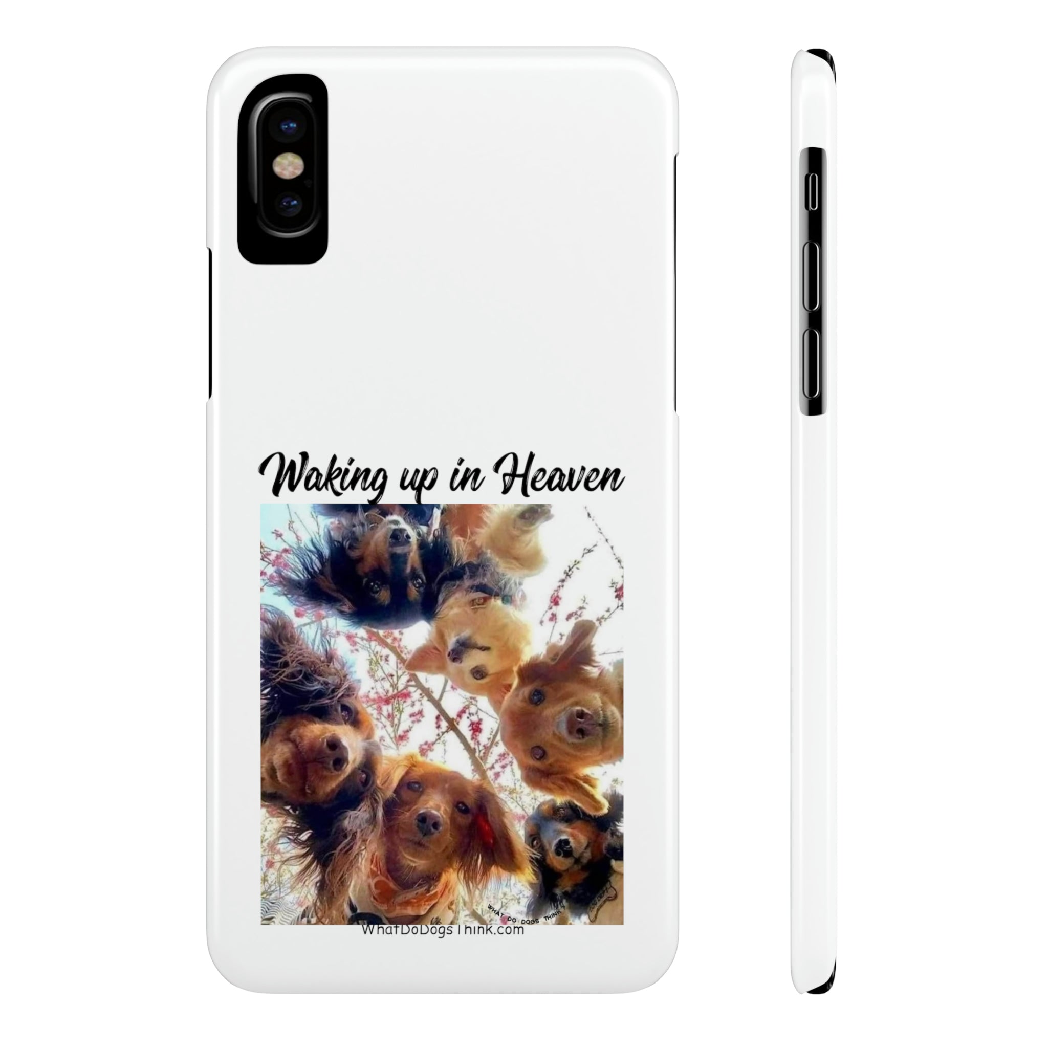 Waking Up In Heaven White Slim Phone Cases
