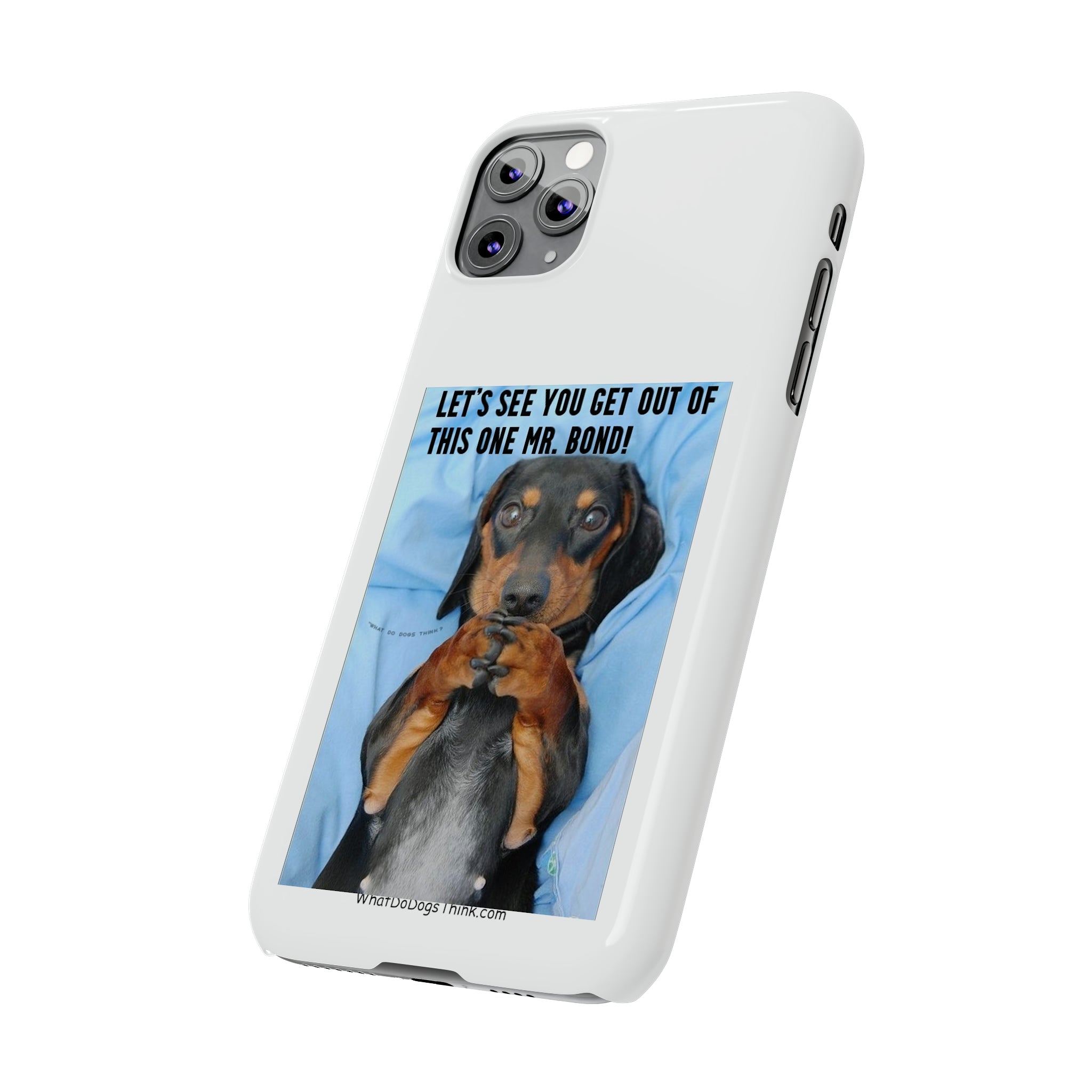 Mr. Bond White Slim Phone Cases