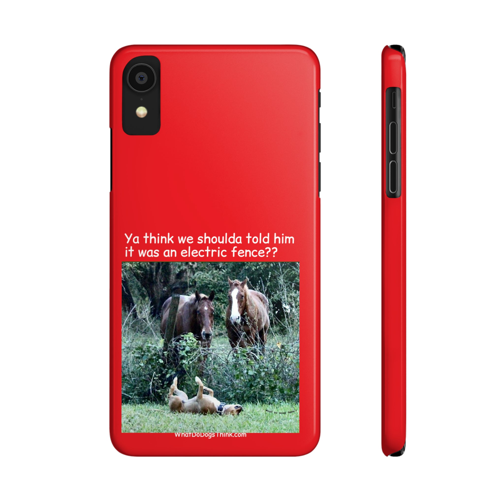 Electric Fence Red Slim Phone Case