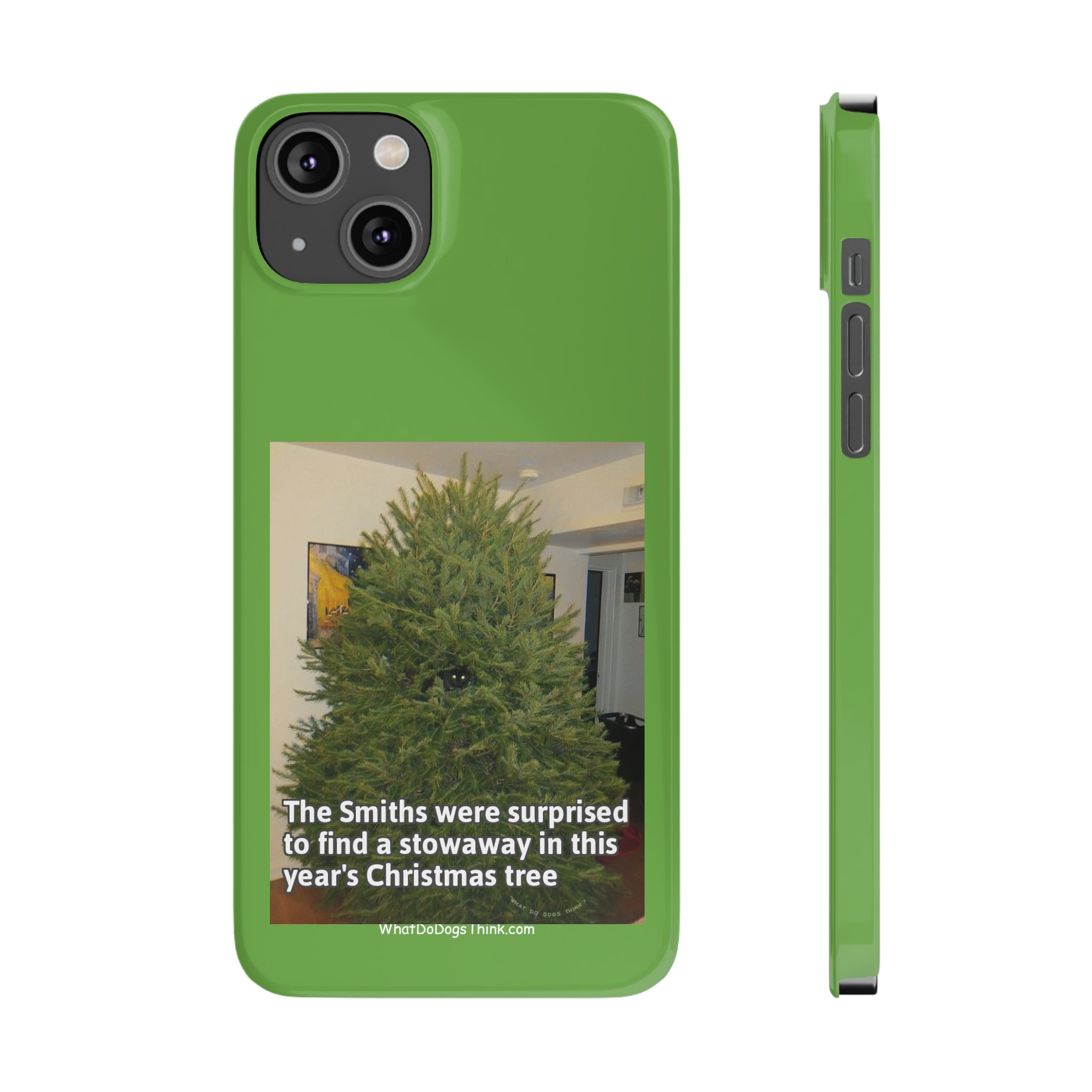 Stowaway Cat Green Slim Phone Case