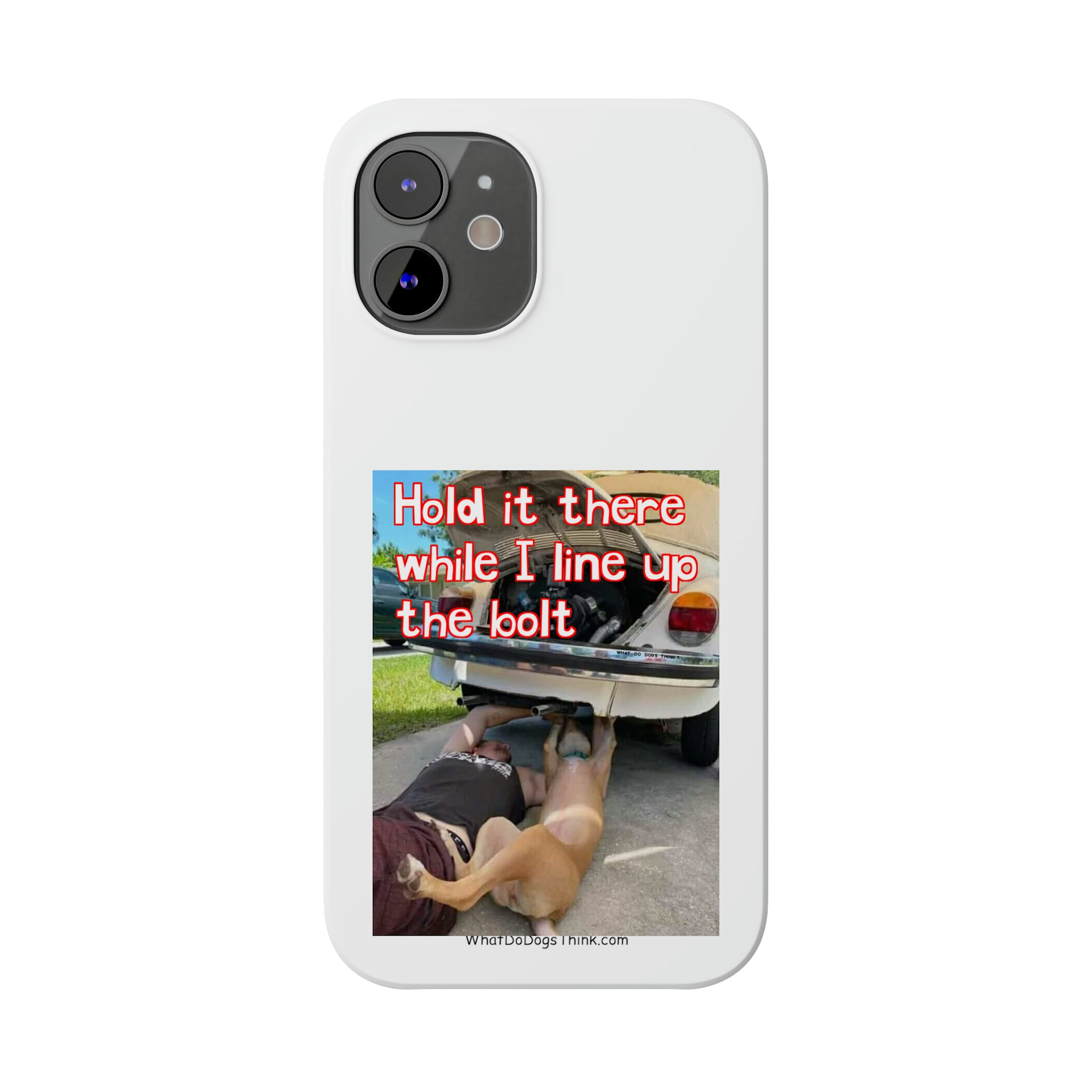 Hold It White Slim Phone Cases