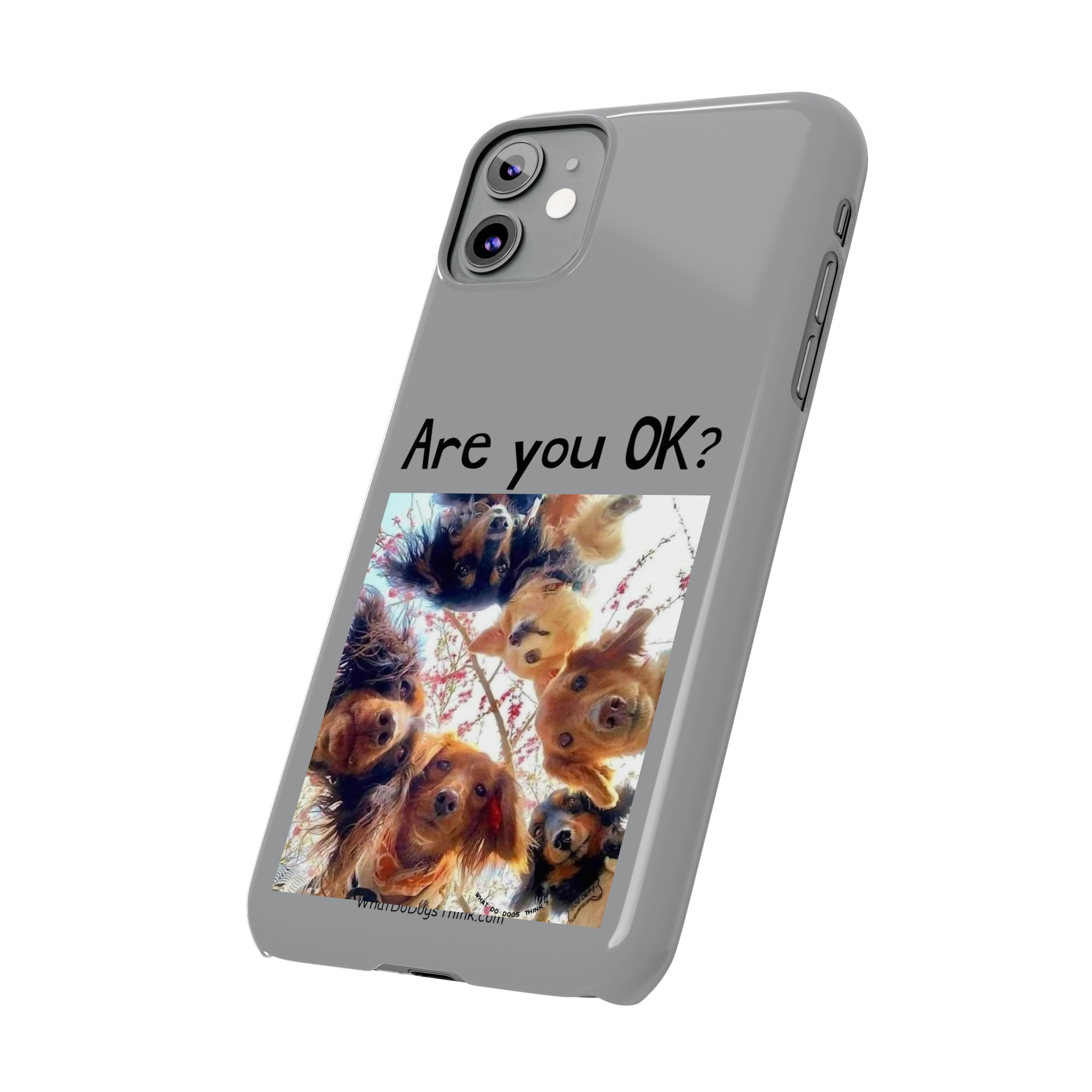 Are you OK? Grey Slim Phone Cases