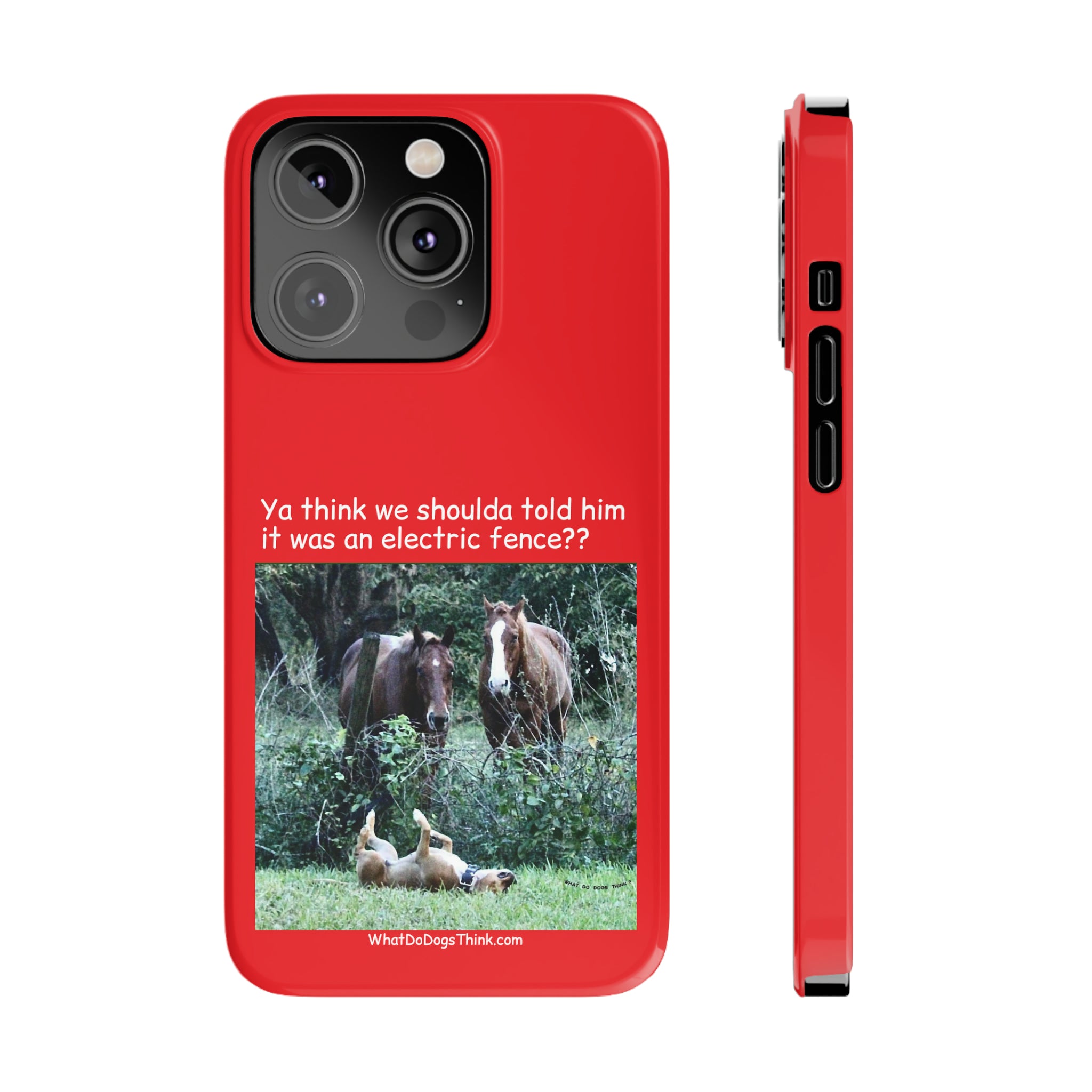 Electric Fence Red Slim Phone Case