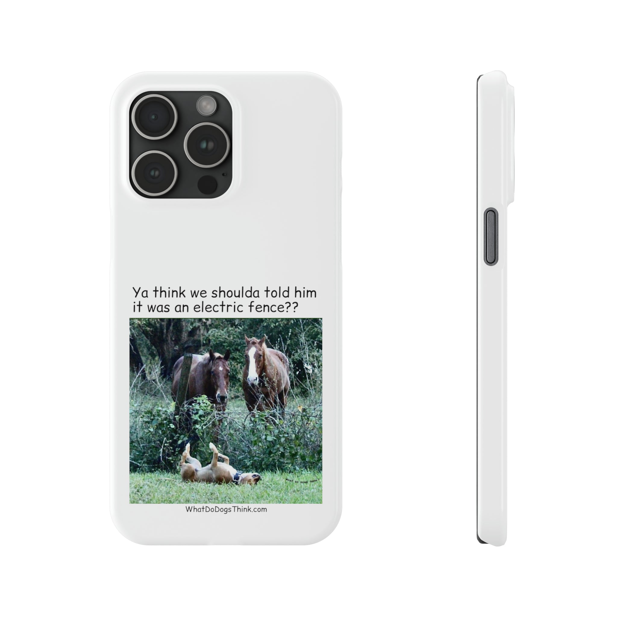 Electric Fence White Slim Phone Case