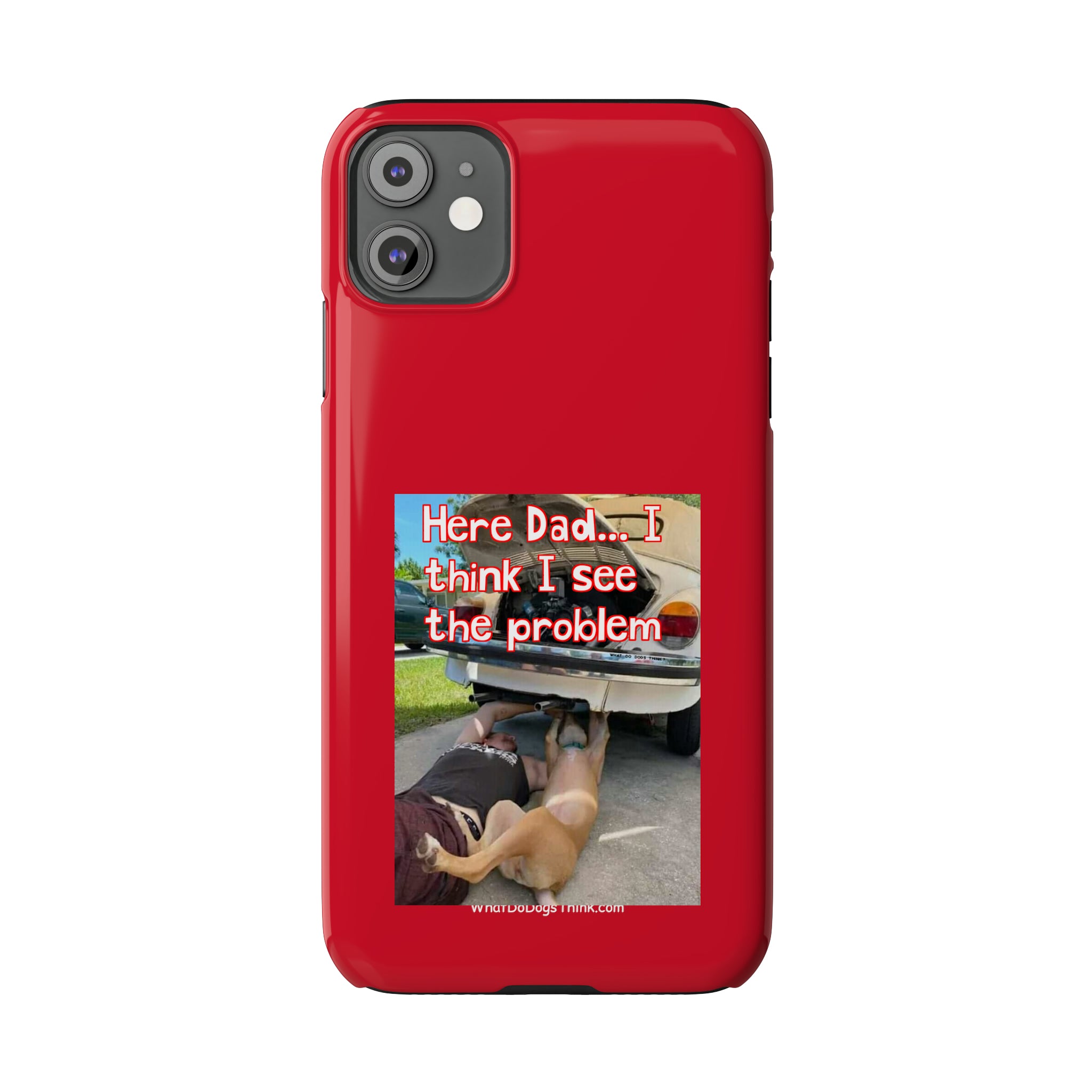 Here Dad Red Slim Phone Cases
