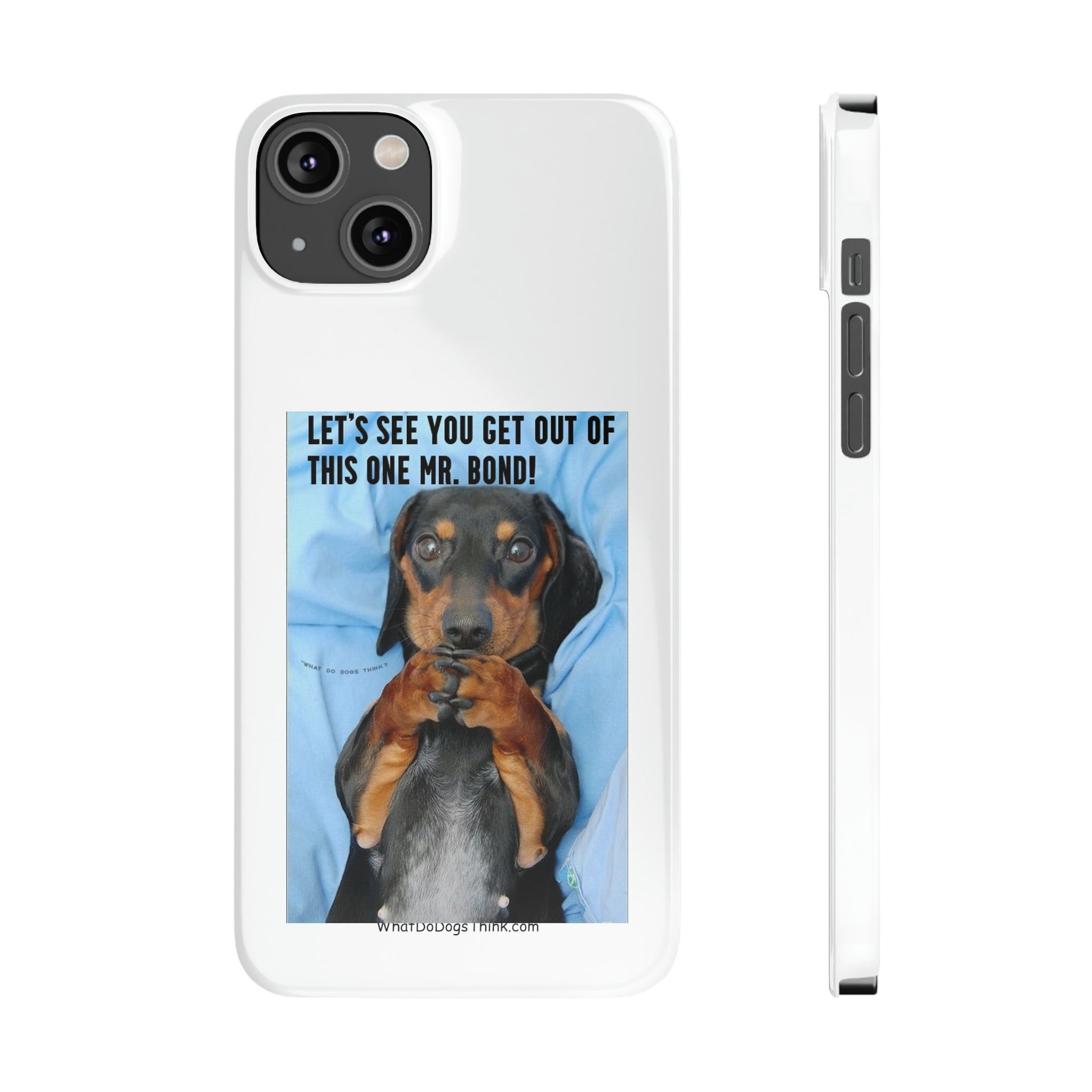 Mr. Bond White Slim Phone Cases