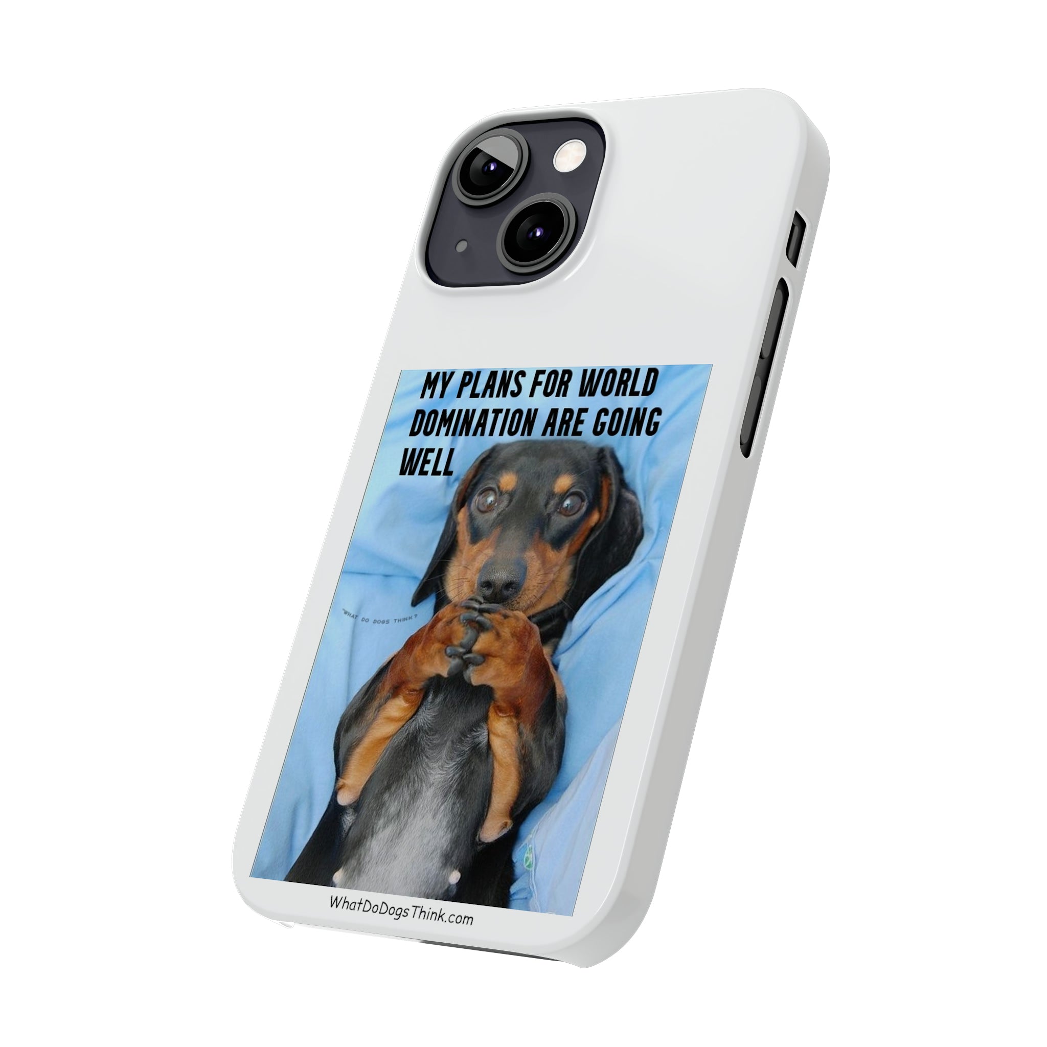 World Domination White Slim Phone Cases