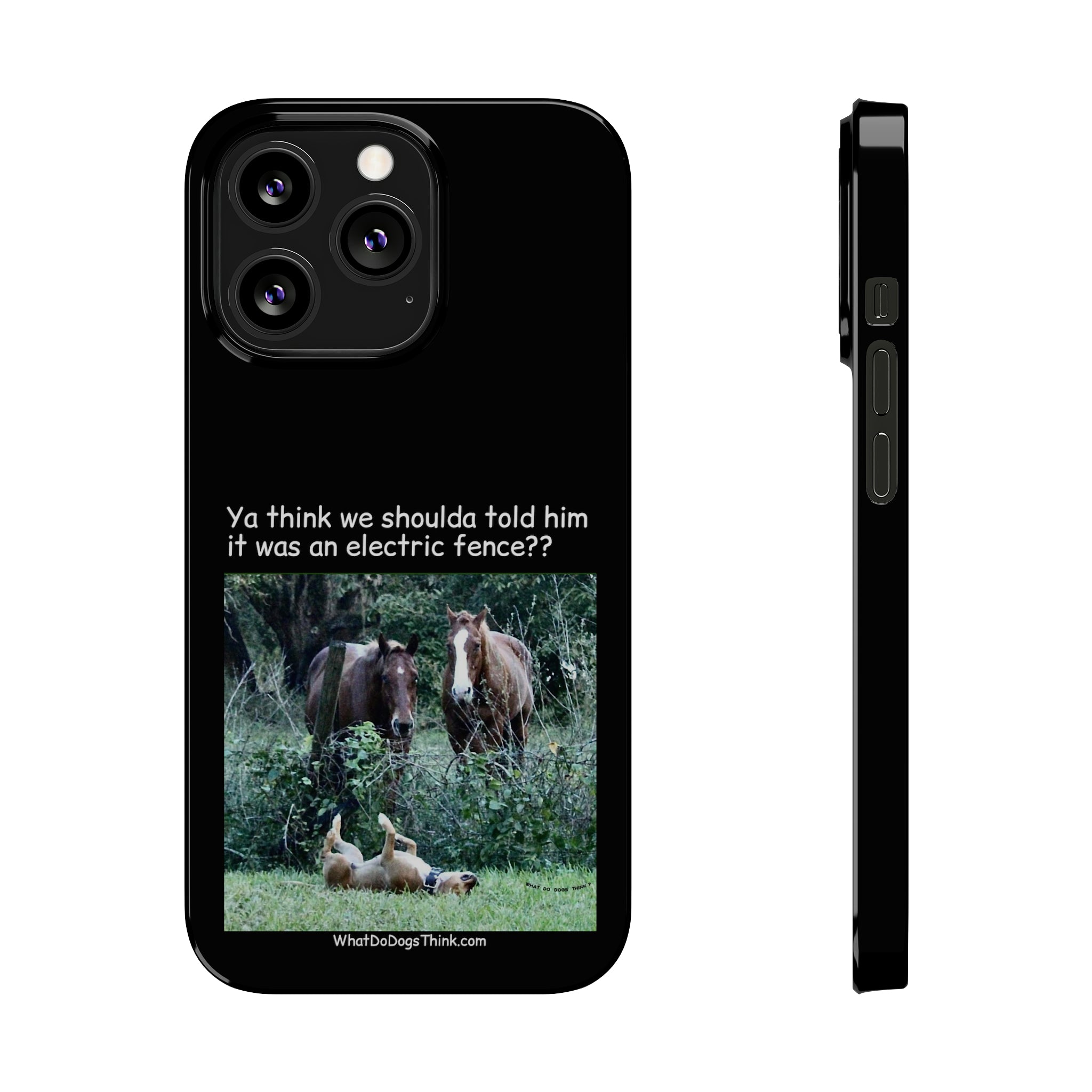 Electric Fence Black Slim Phone Case