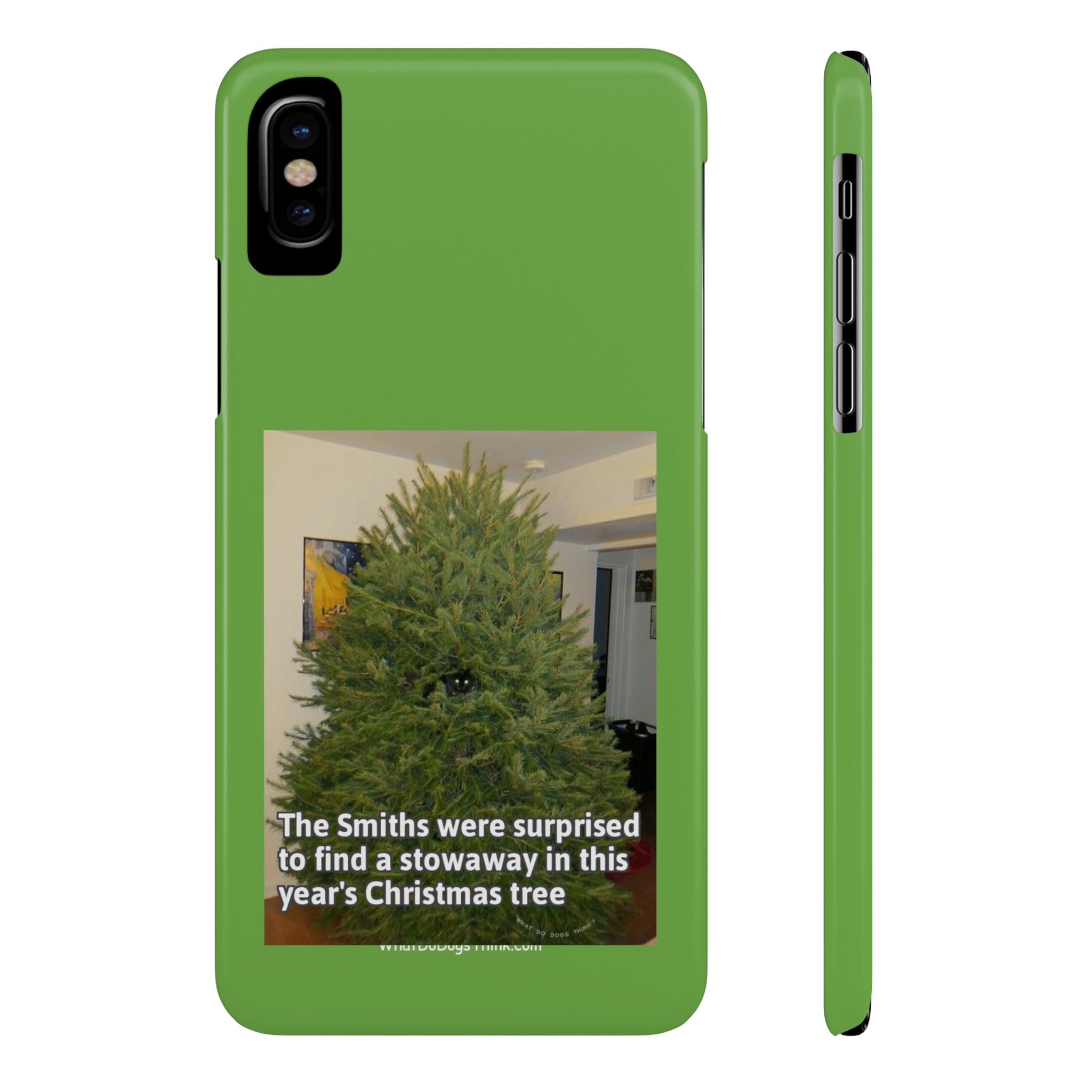 Stowaway Cat Green Slim Phone Case