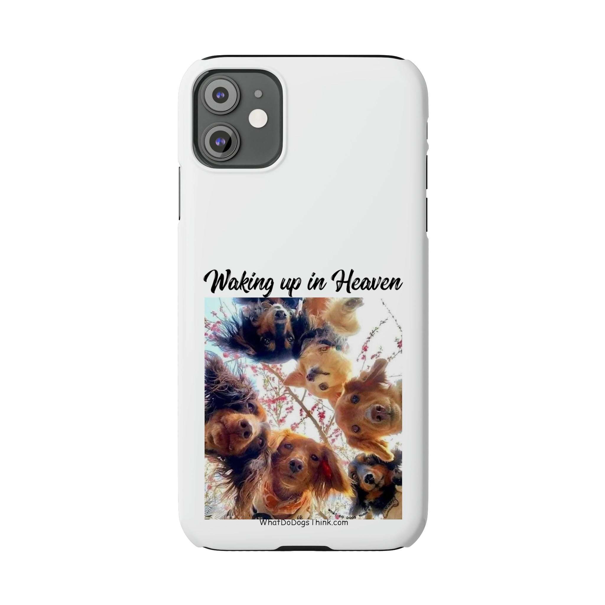 Waking Up In Heaven White Slim Phone Cases