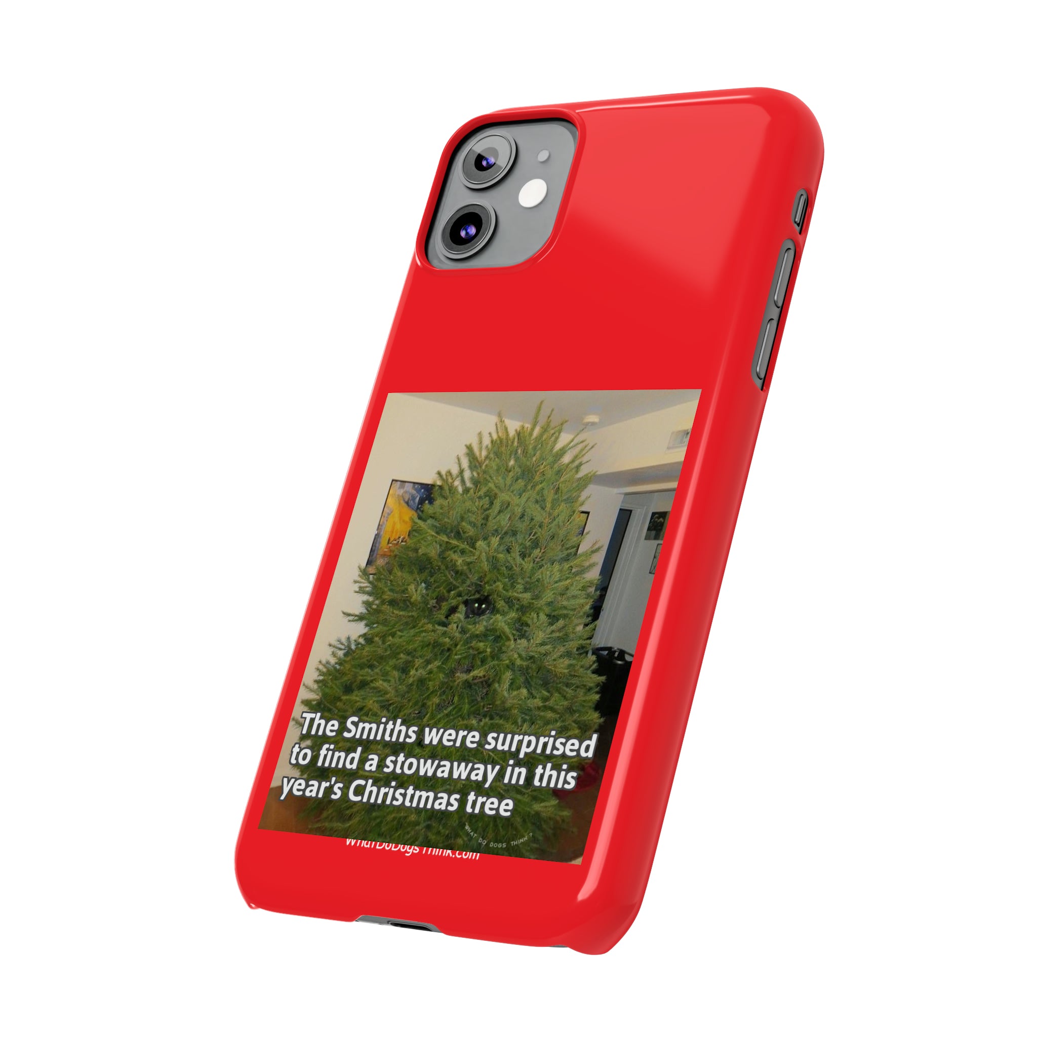 Stowaway Cat Red Slim Phone Case