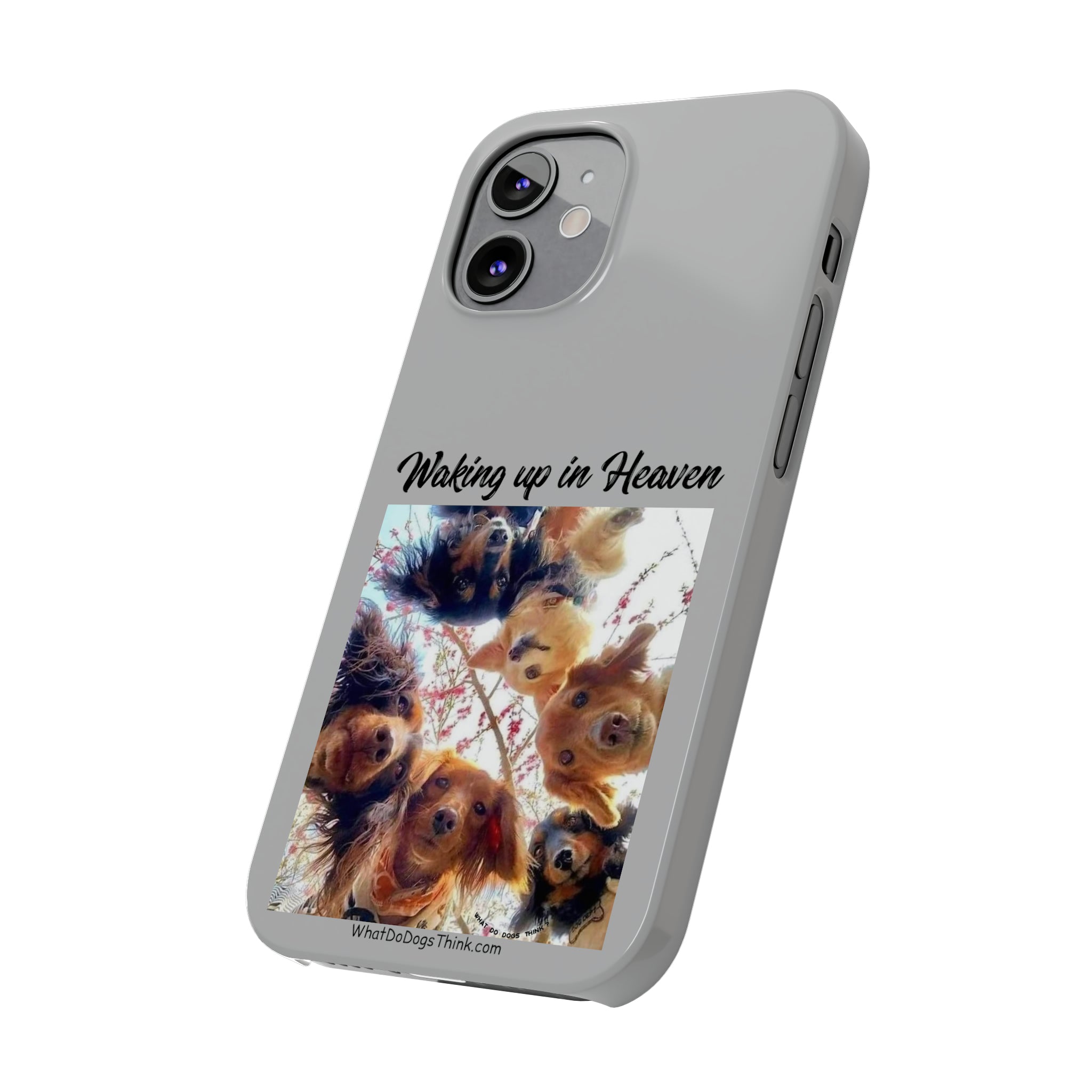 Waking Up In Heaven Grey Slim Phone Cases