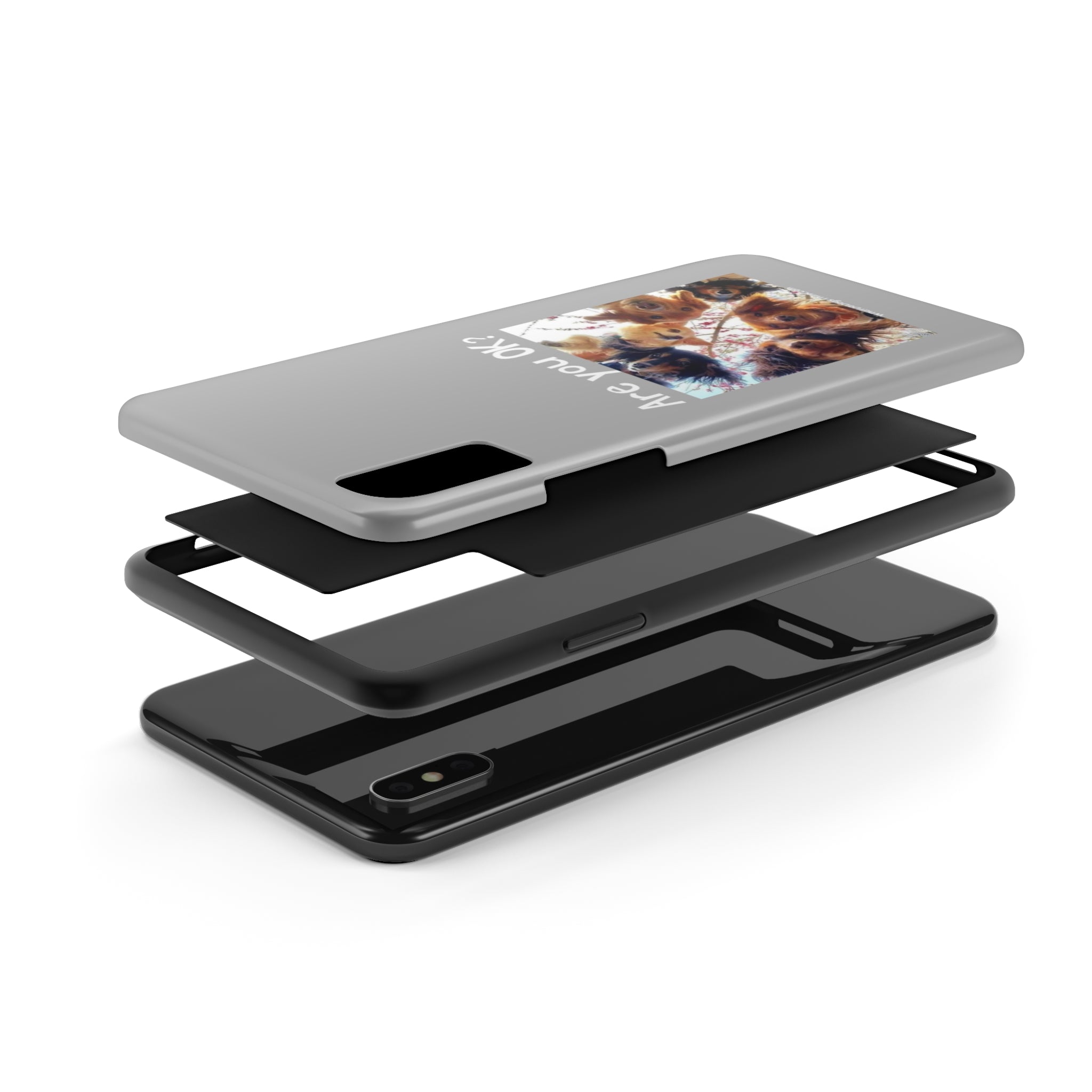 Are you OK? Grey Tough Phone Cases