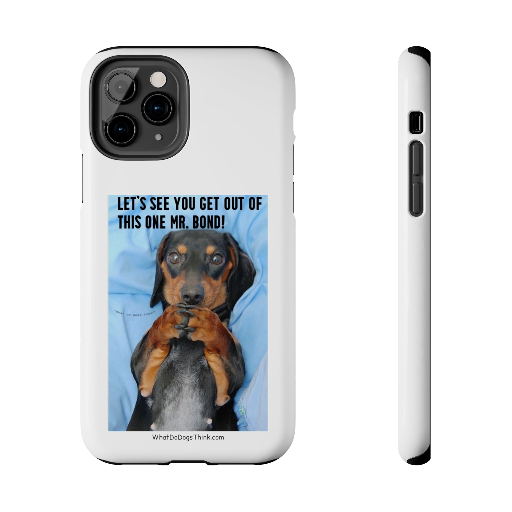 Mr Bond White Tough Phone Cases