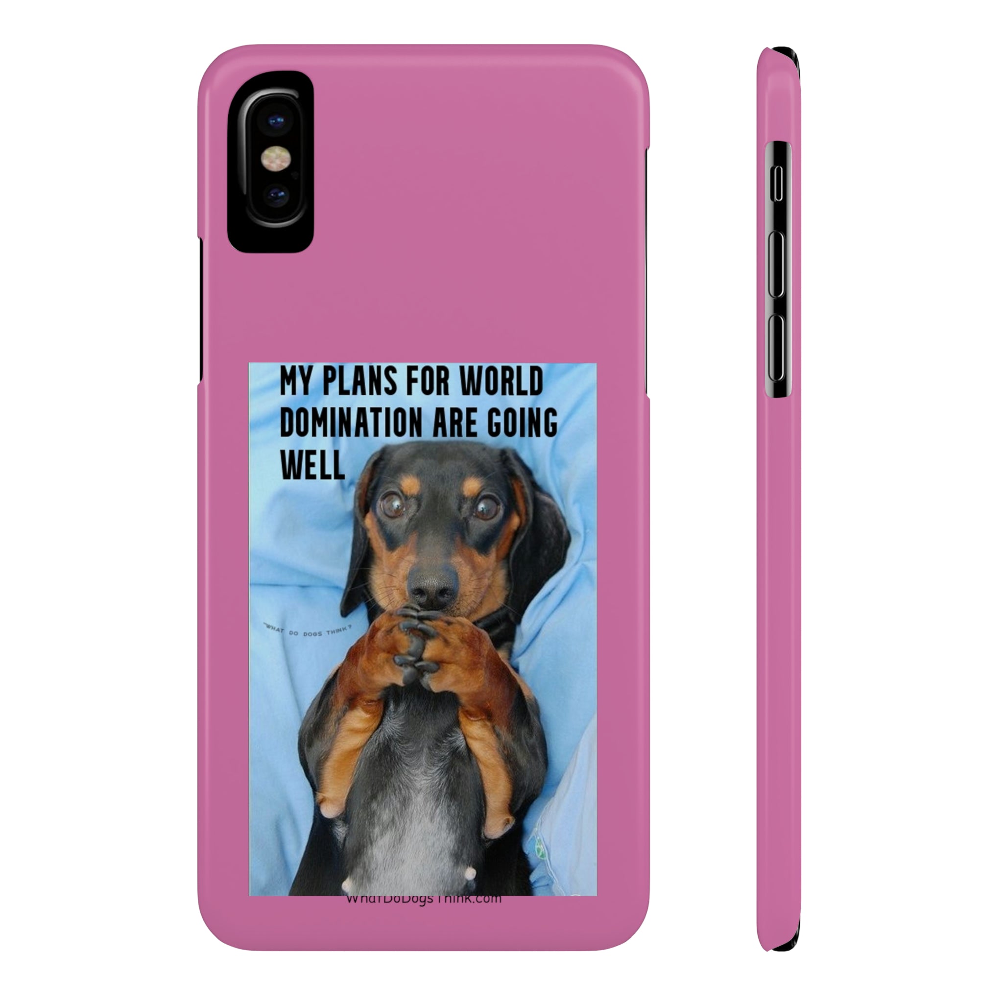 World Domination Pink Slim Phone Cases
