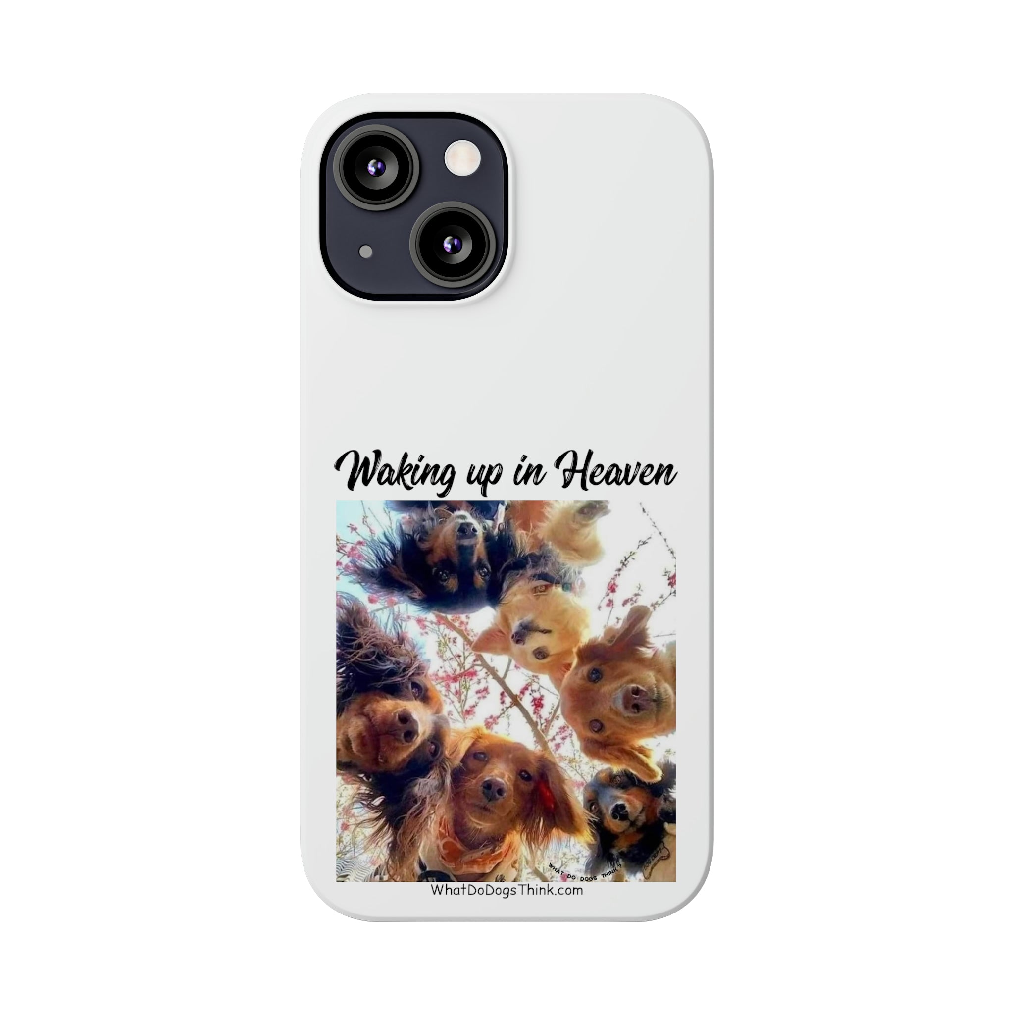 Waking Up In Heaven White Slim Phone Cases