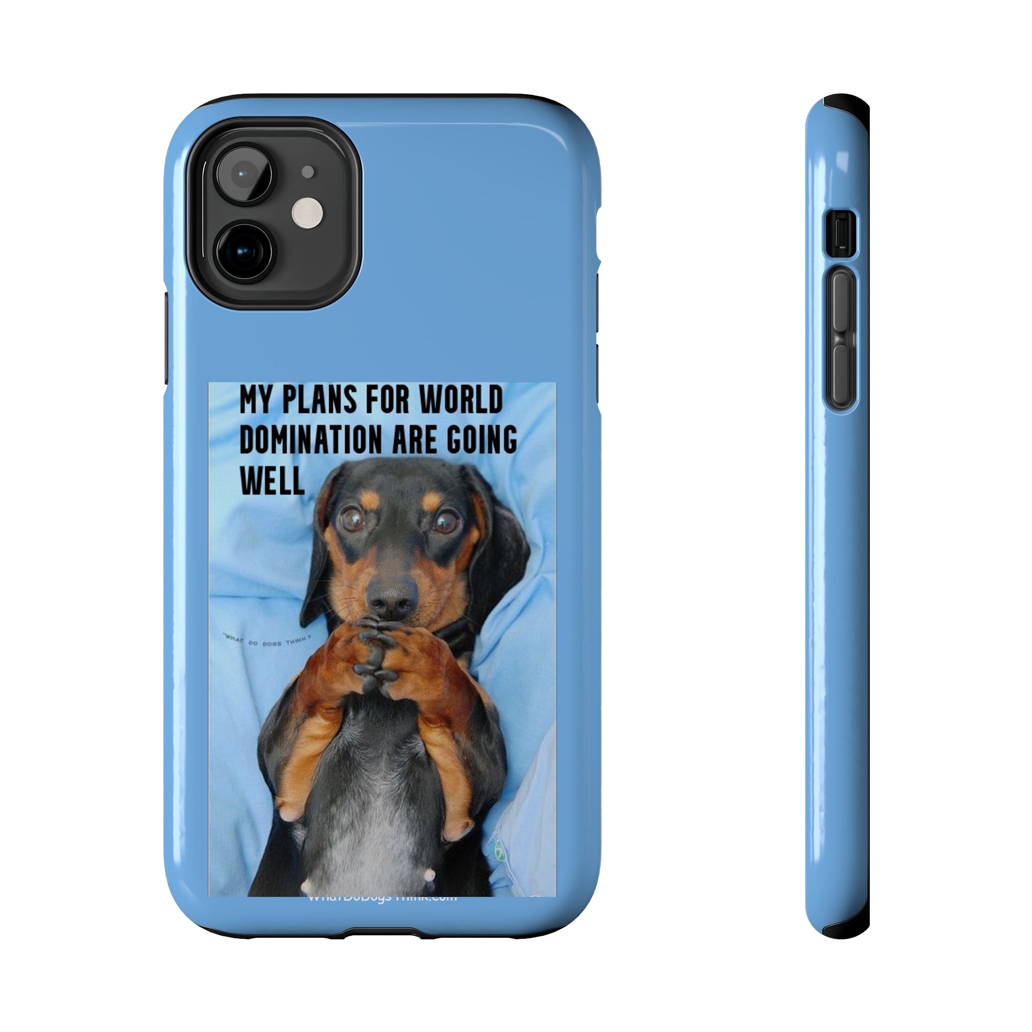 World Domination Blue Tough Phone Cases