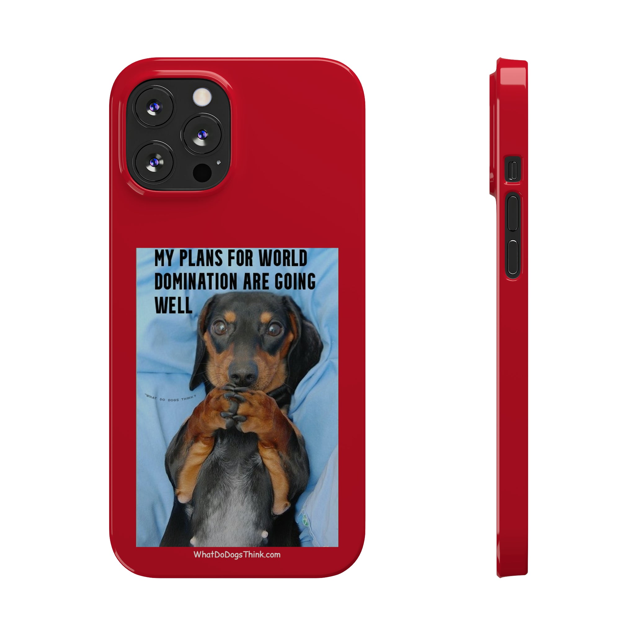 World Domination Red Slim Phone Cases