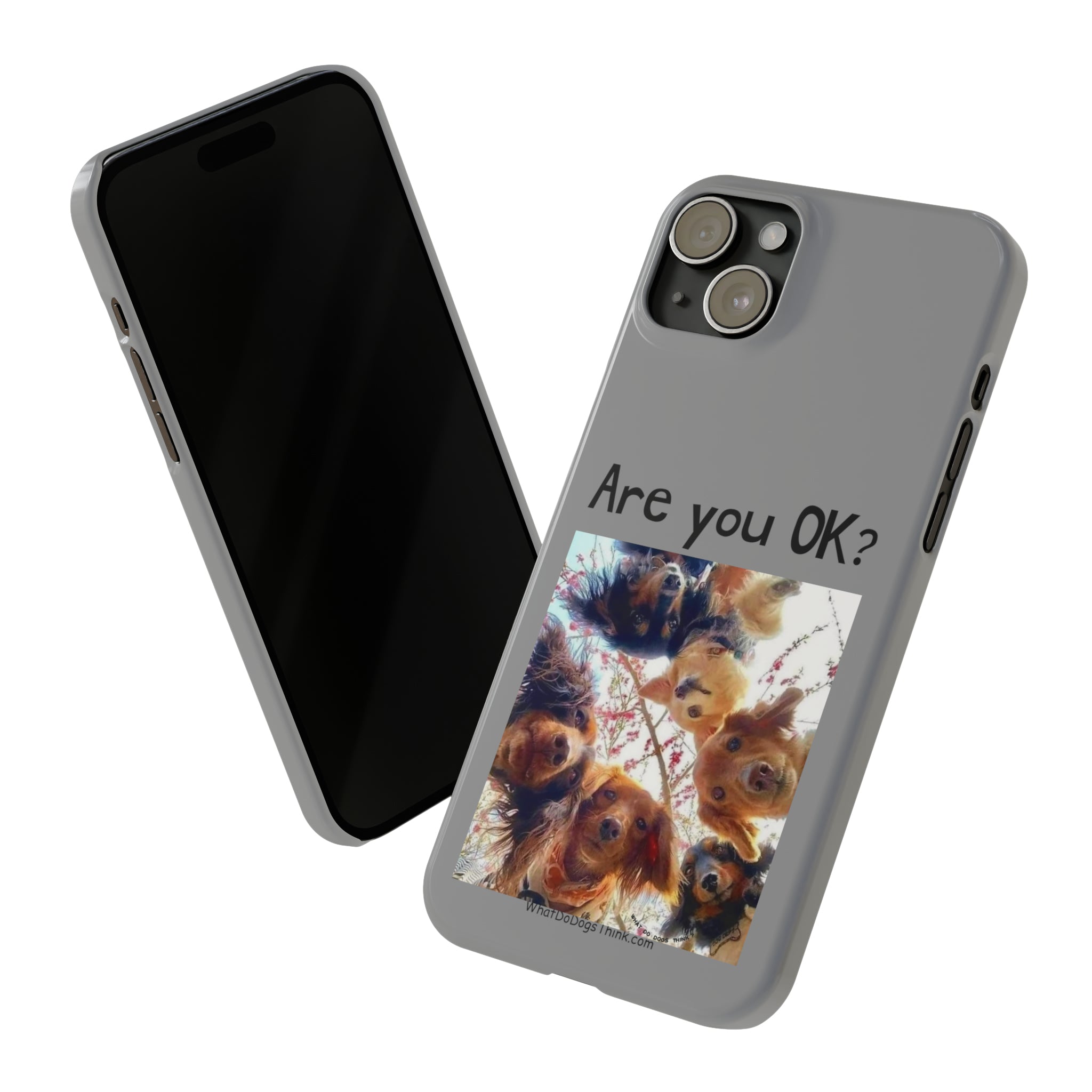Are you OK? Grey Slim Phone Cases