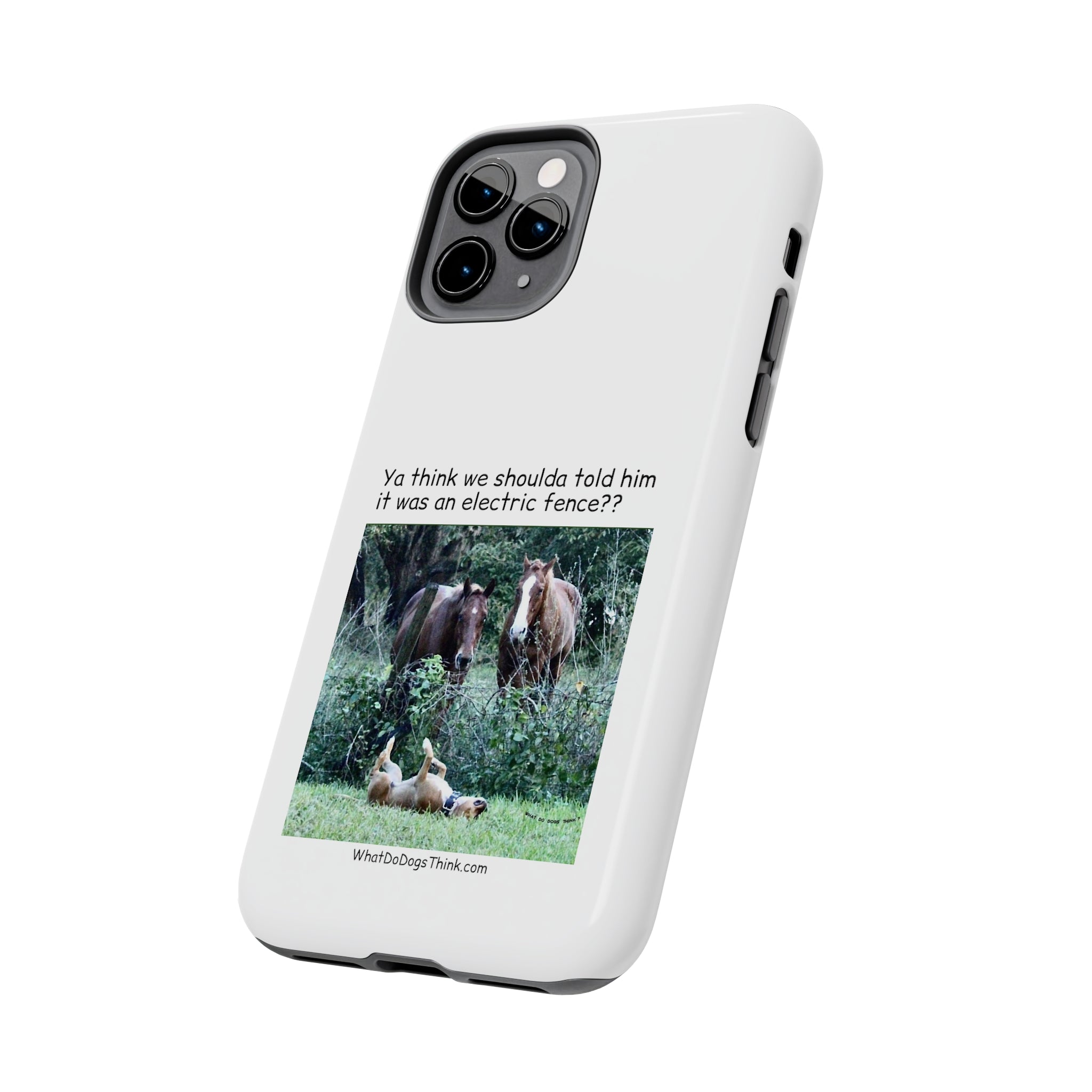 Electric Fence White Tough Phone Cases