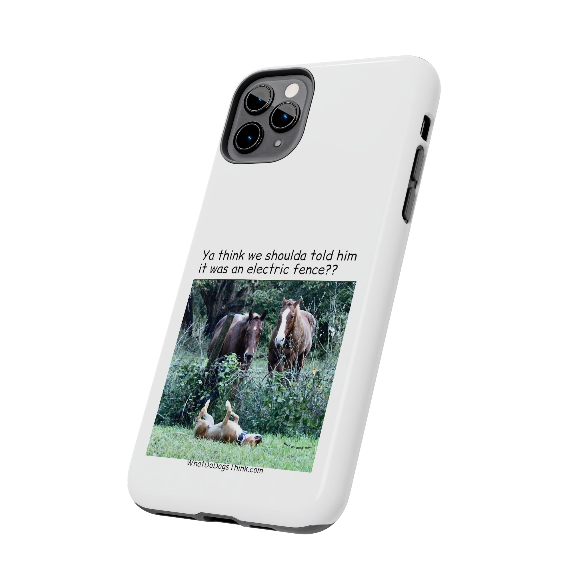 Electric Fence White Tough Phone Cases