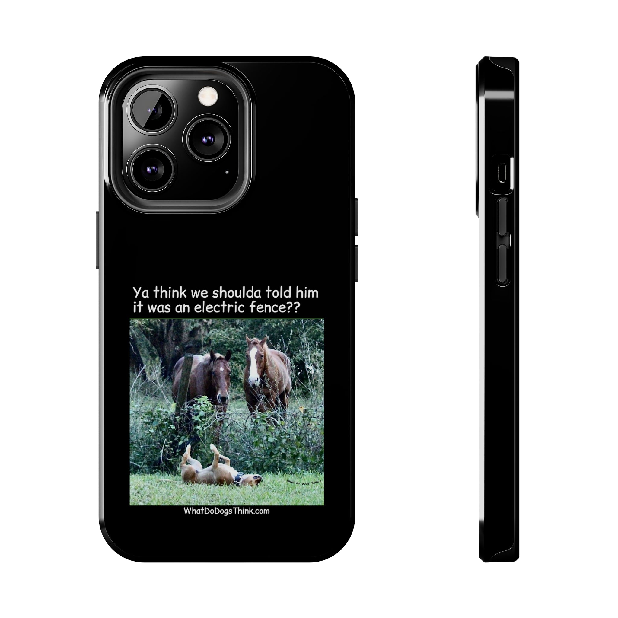 Electric Fence Black Tough Phone Cases