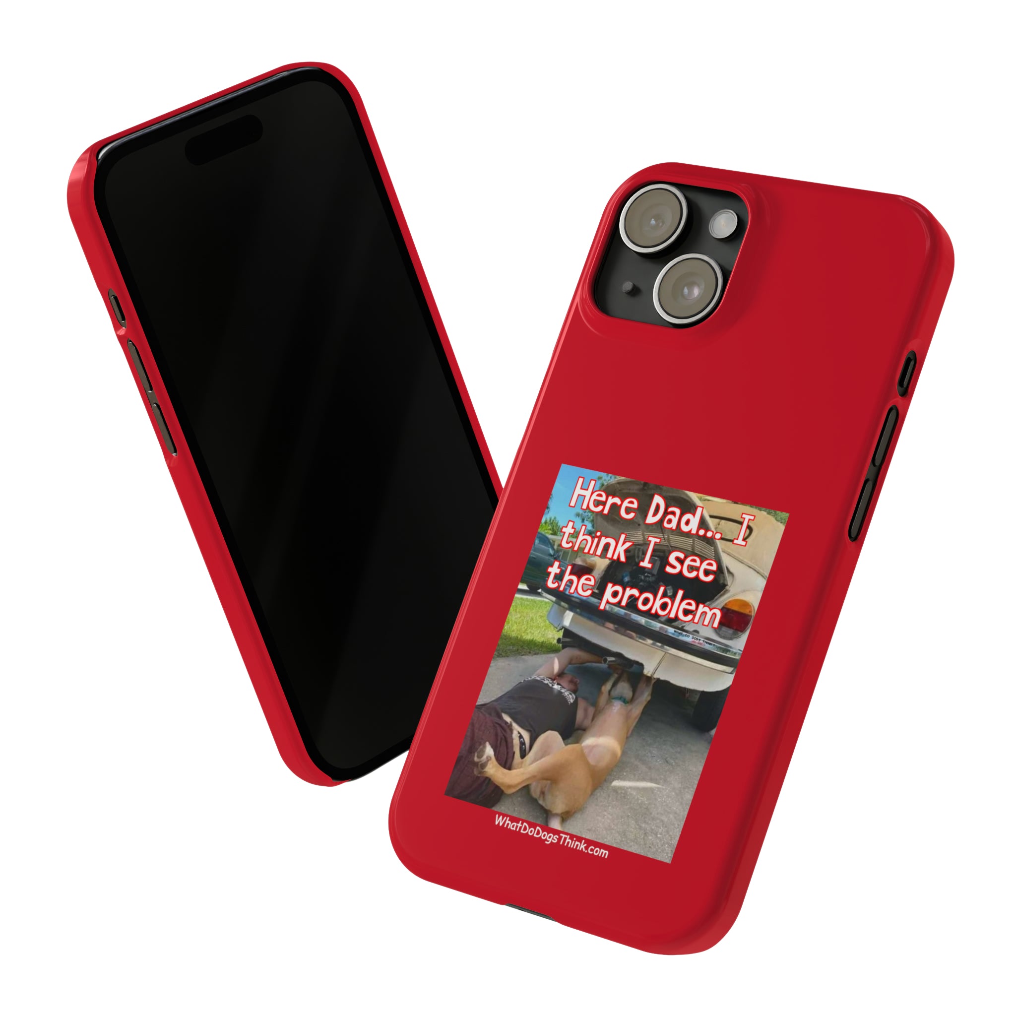 Here Dad Red Slim Phone Cases