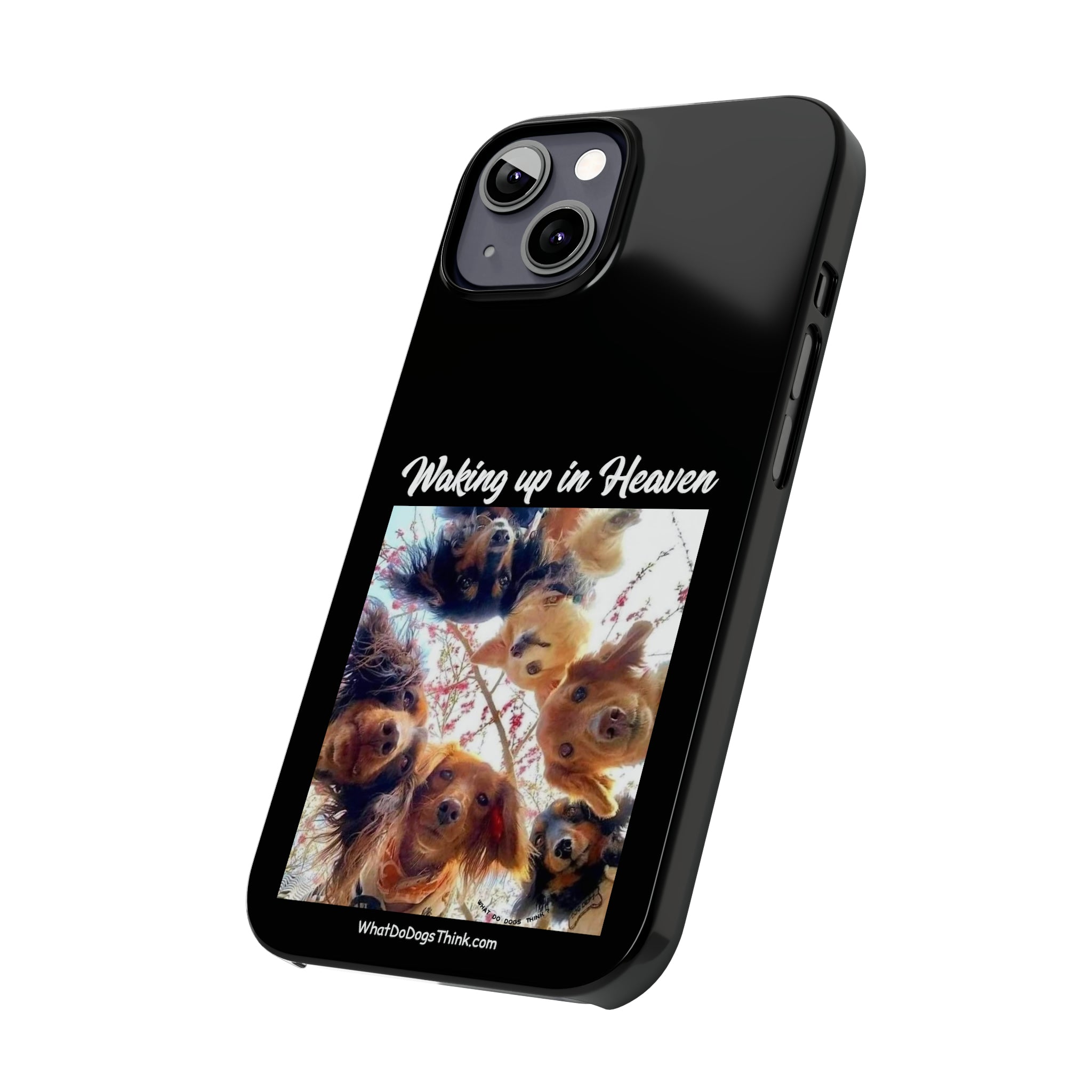 Waking Up In Heaven Black Slim Phone Cases