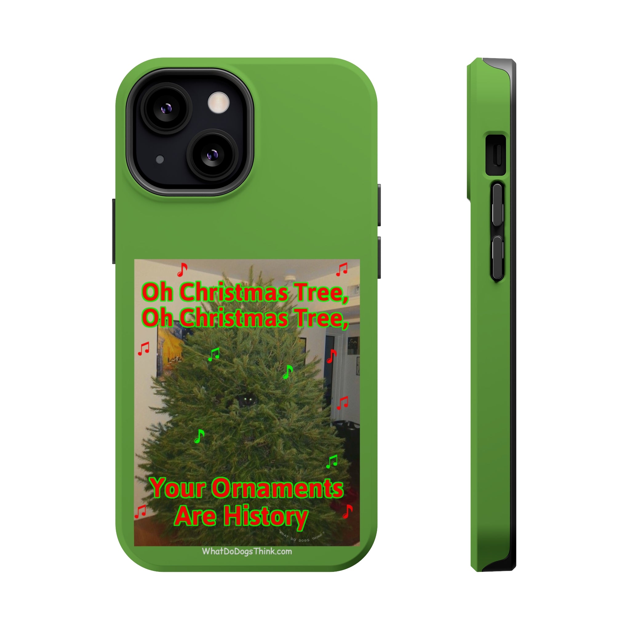 Christmas Tree Cat Green MagSafe Tough Case