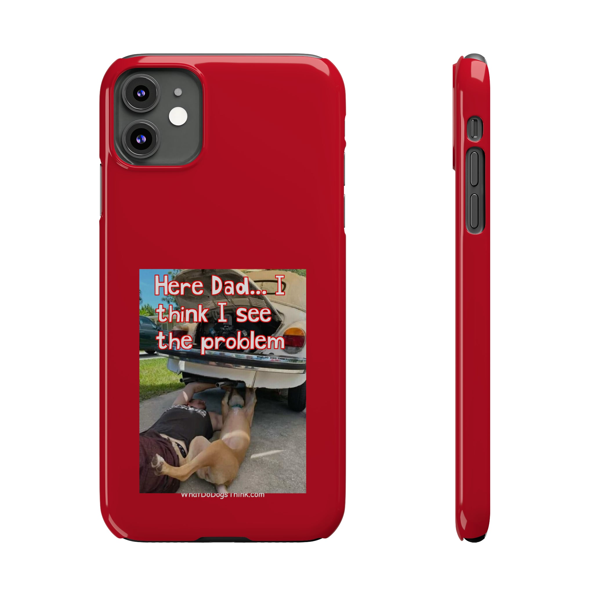 Here Dad Red Slim Phone Cases