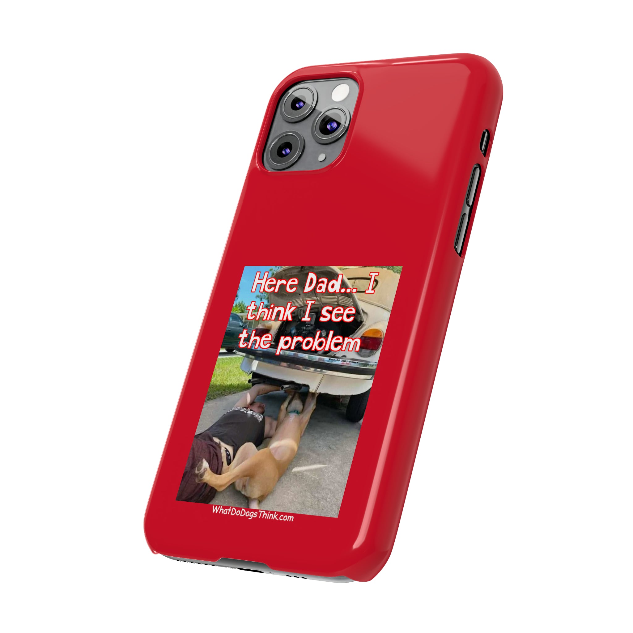 Here Dad Red Slim Phone Cases