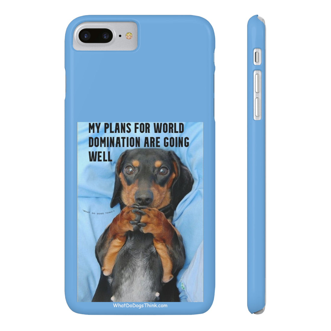 World Domination Blue Slim Phone Cases