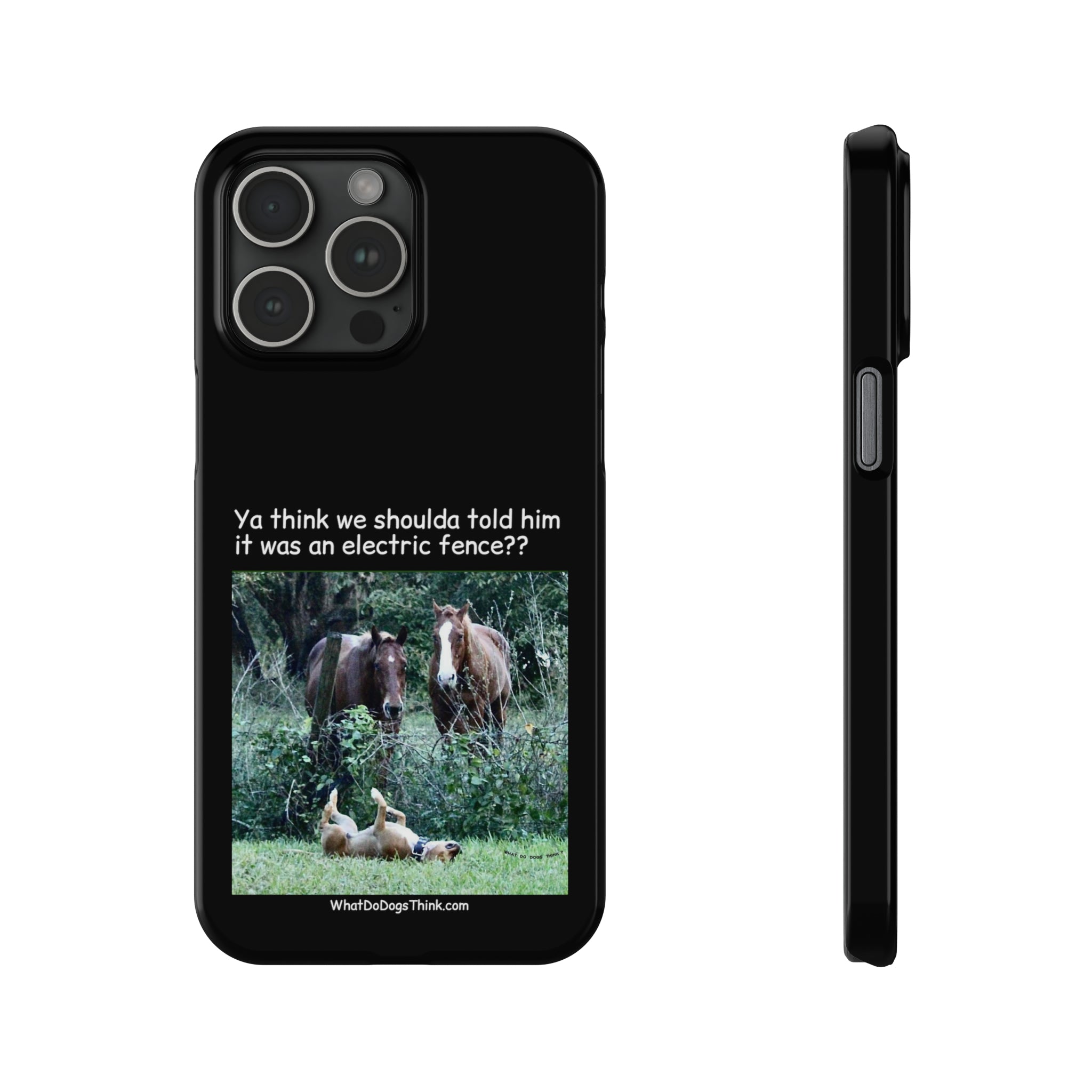 Electric Fence Black Slim Phone Case