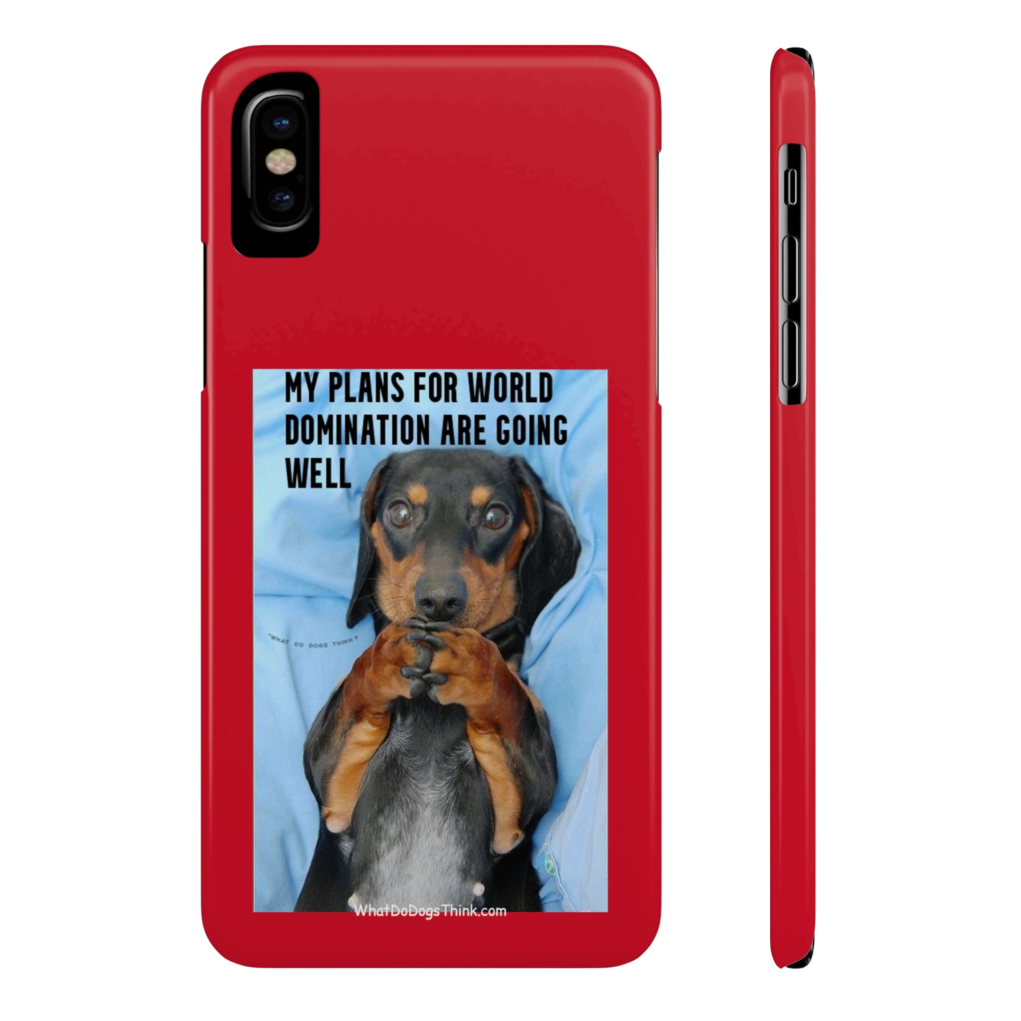 World Domination Red Slim Phone Cases