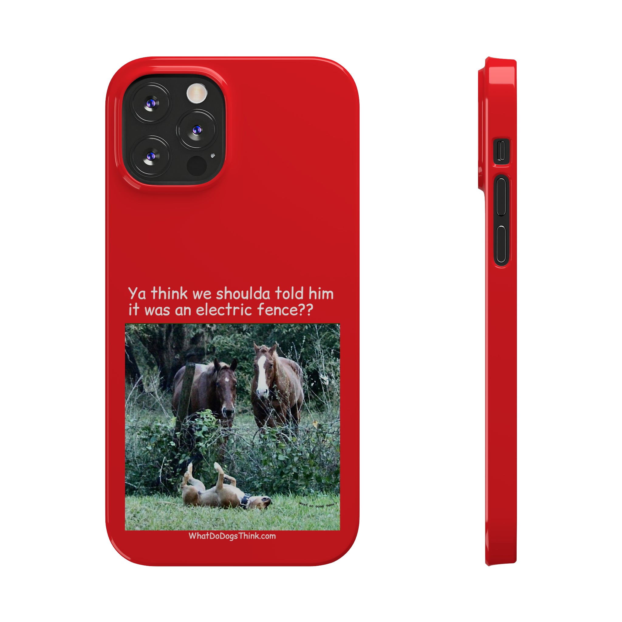 Electric Fence Red Slim Phone Case