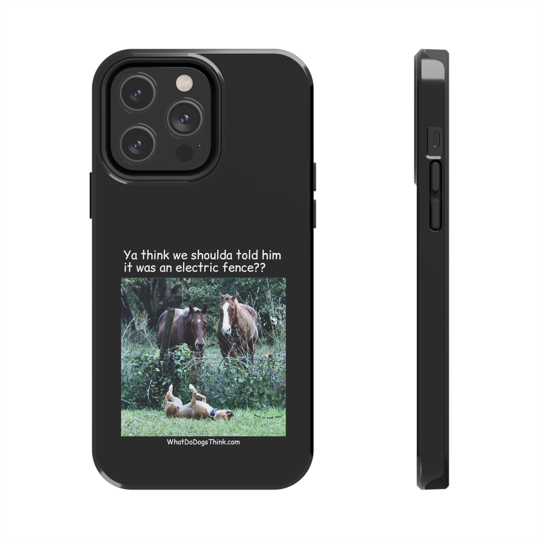 Electric Fence Black Tough Phone Cases