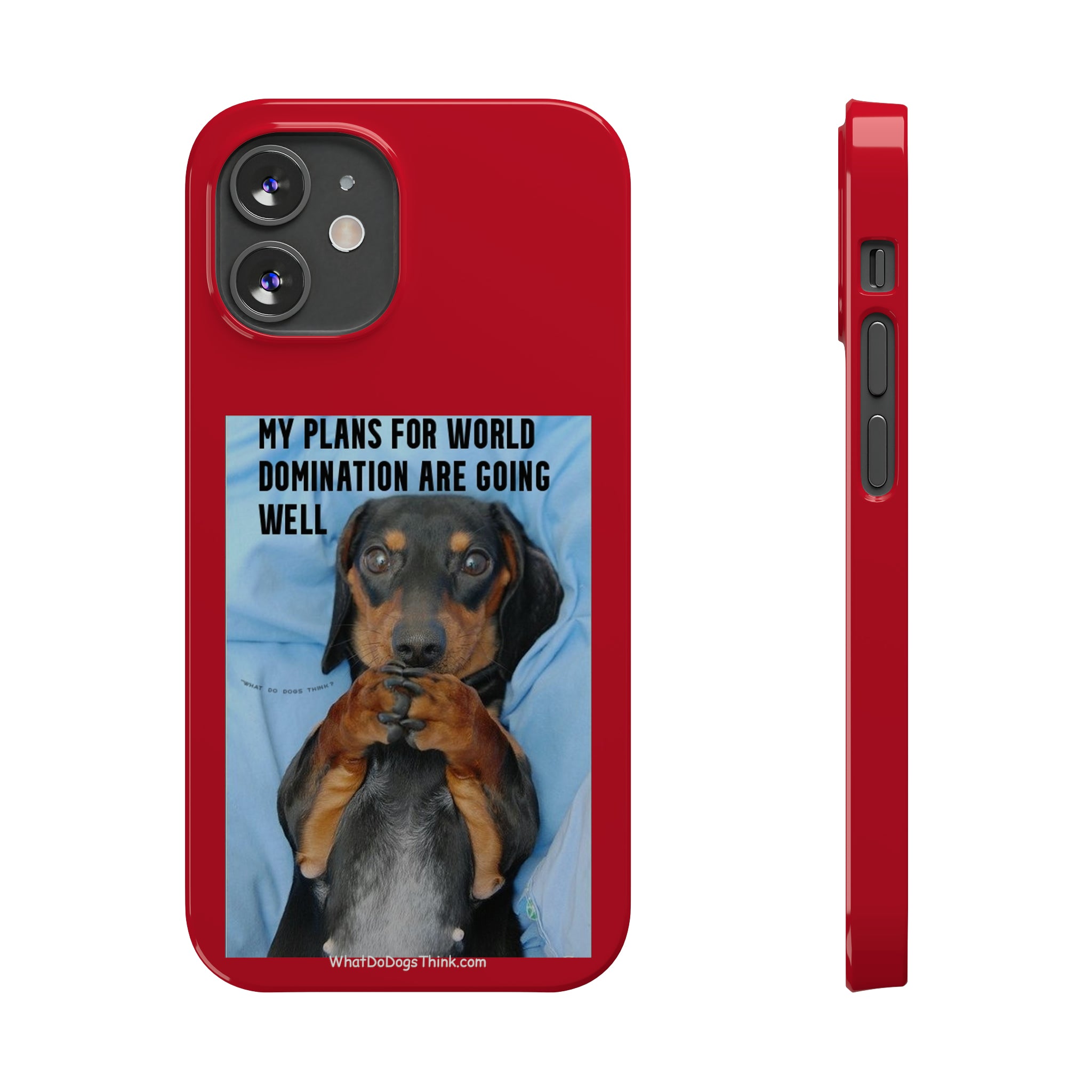 World Domination Red Slim Phone Cases