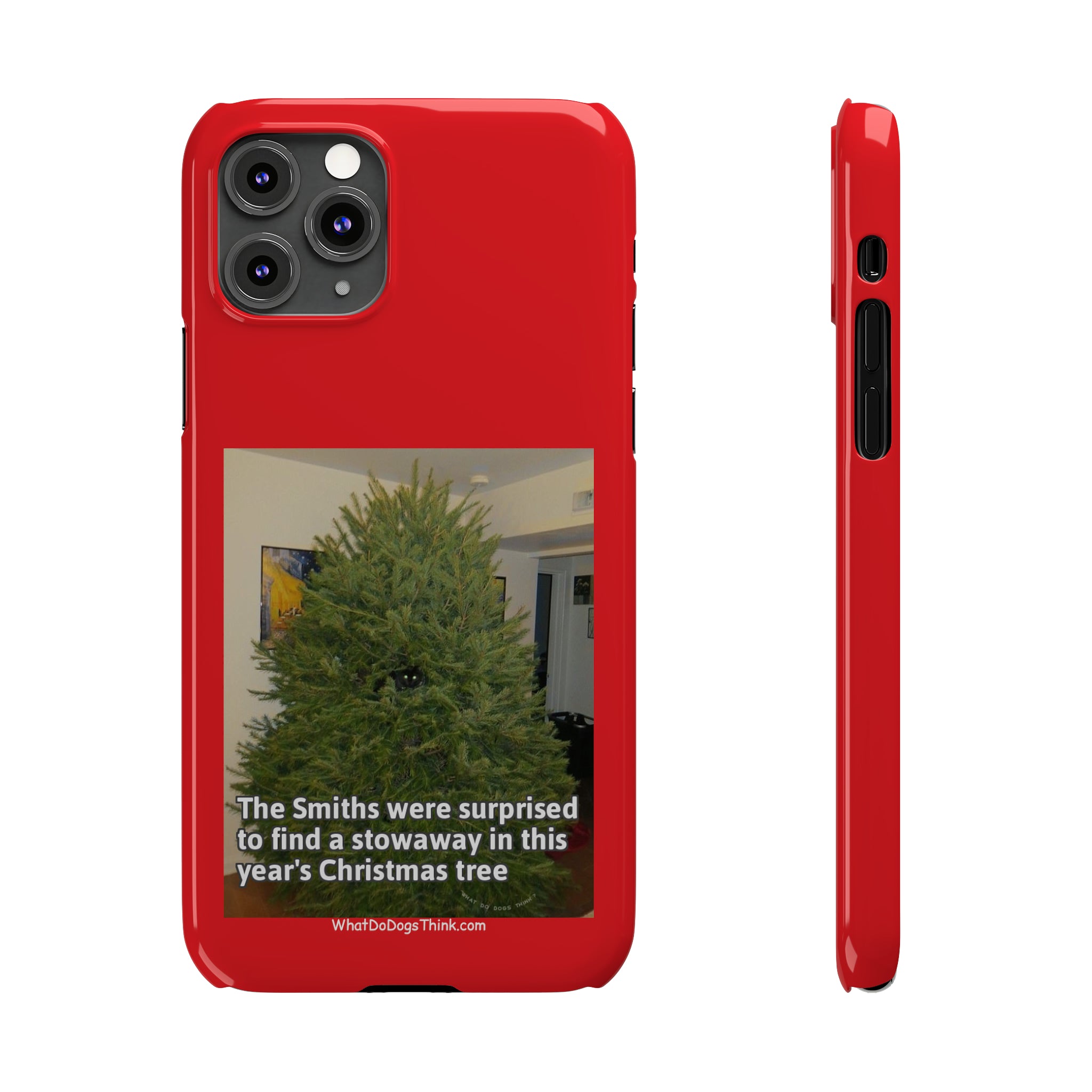 Stowaway Cat Red Slim Phone Case