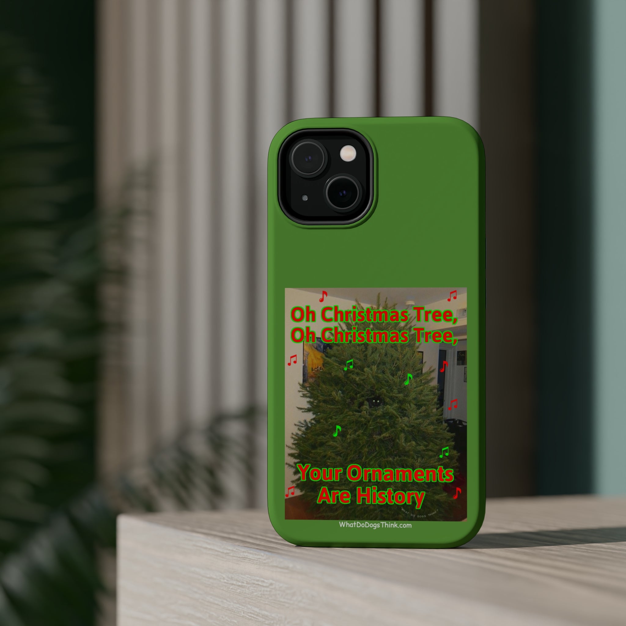 Christmas Tree Cat Green MagSafe Tough Case