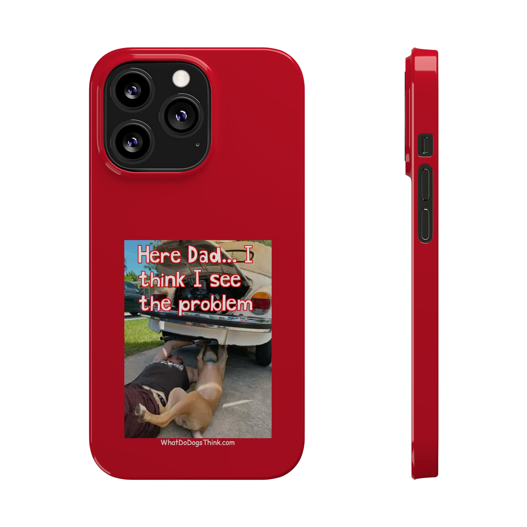Here Dad Red Slim Phone Cases