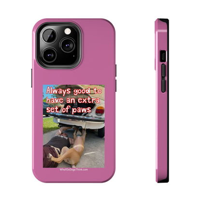 Extra Paw    Pink Tough Phone Cases